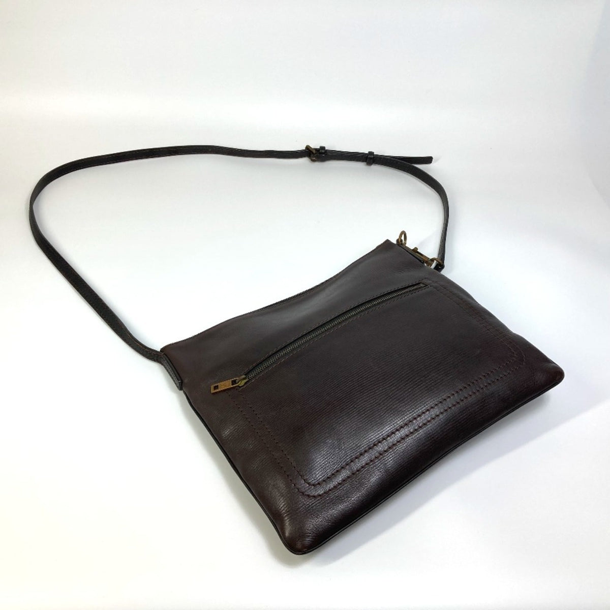 Louis Vuitton Brown Coffee Utah Leather Pochette Shoulder Bag (Pre-Owned)