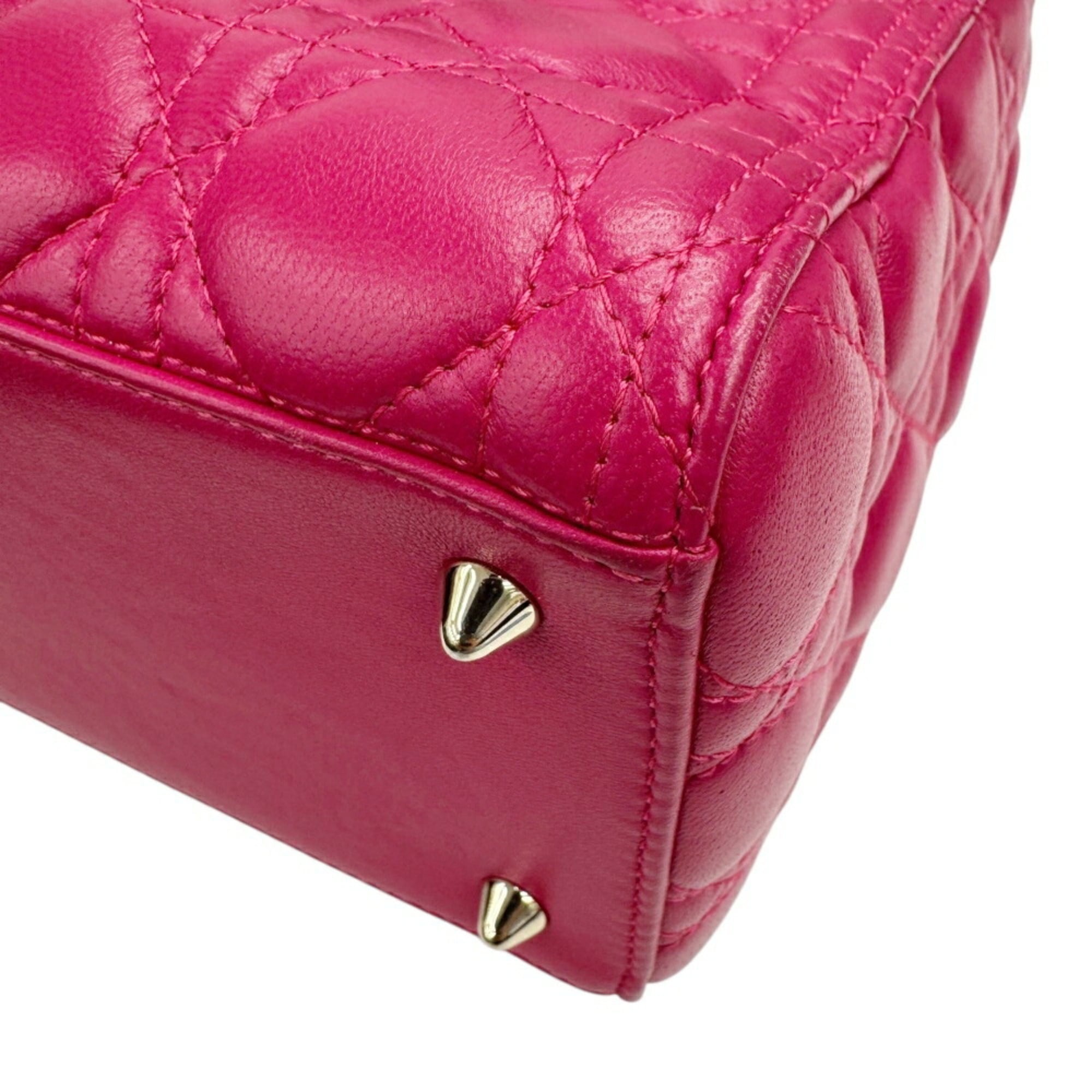 Christian Dior Pink Leather Handbag (Pre-Owned)