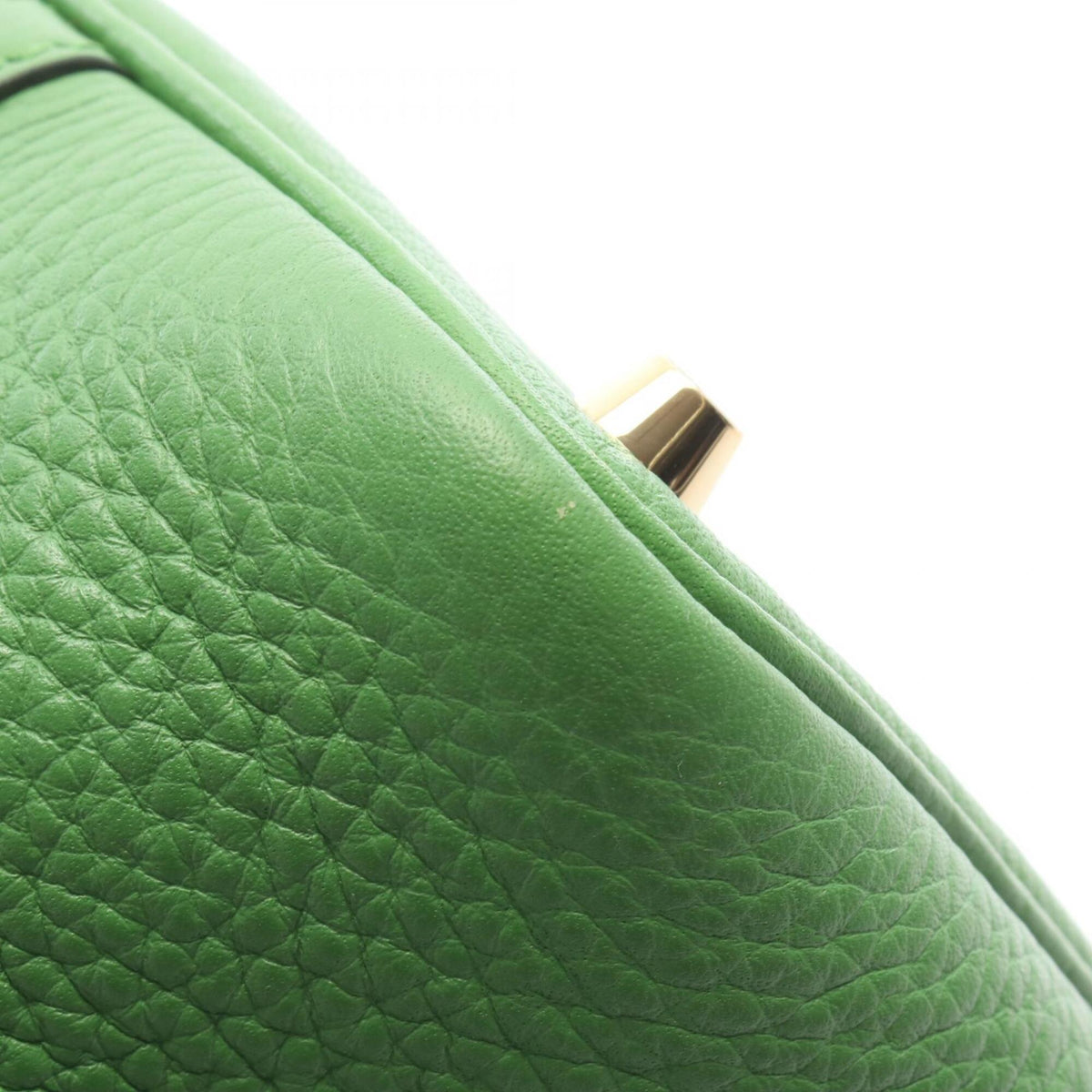 Hermes Green Taurillon Clemence Leather Handbag (Pre-Owned)