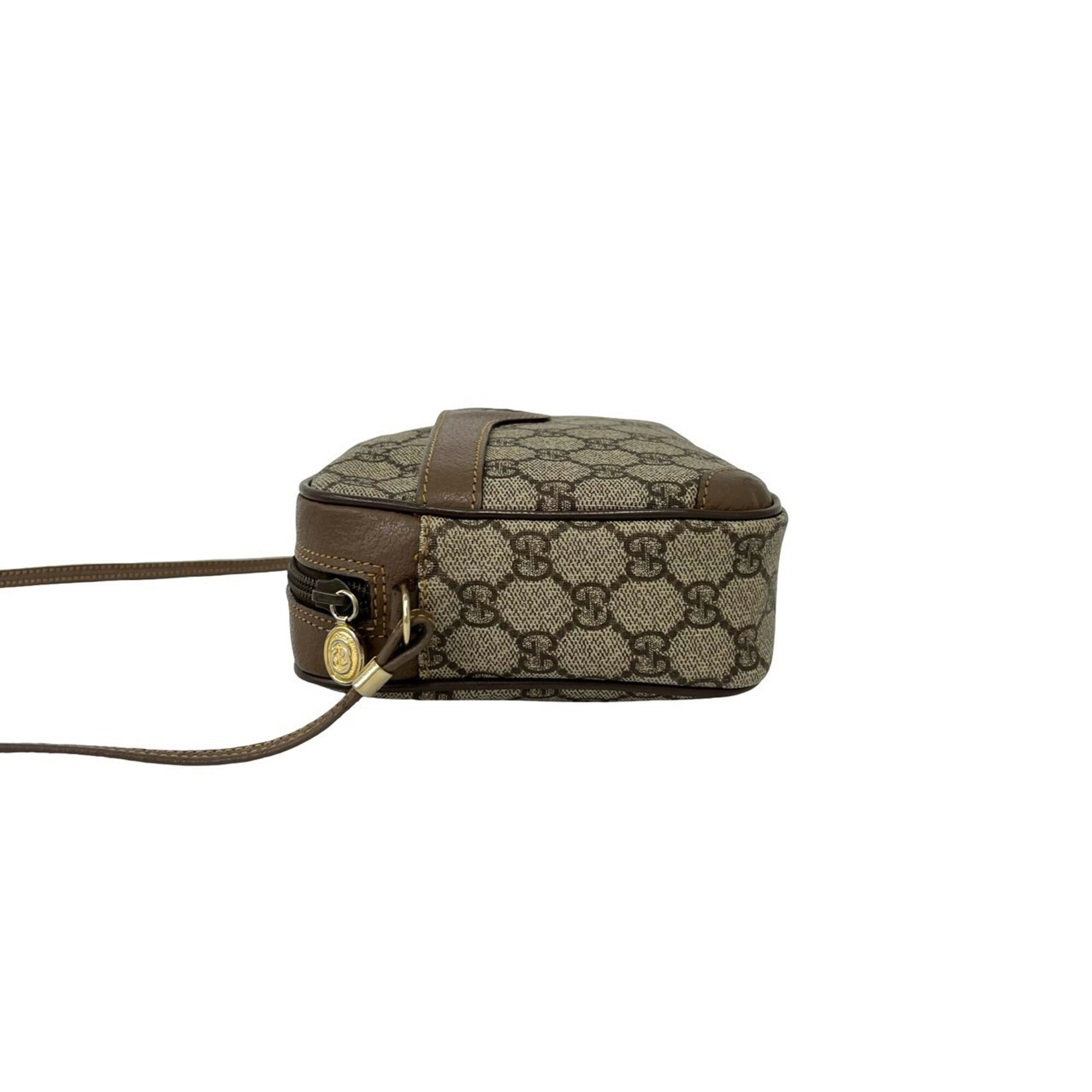Gucci Brown Leather Pvc Pochette Shoulder Bag (Pre-Owned)