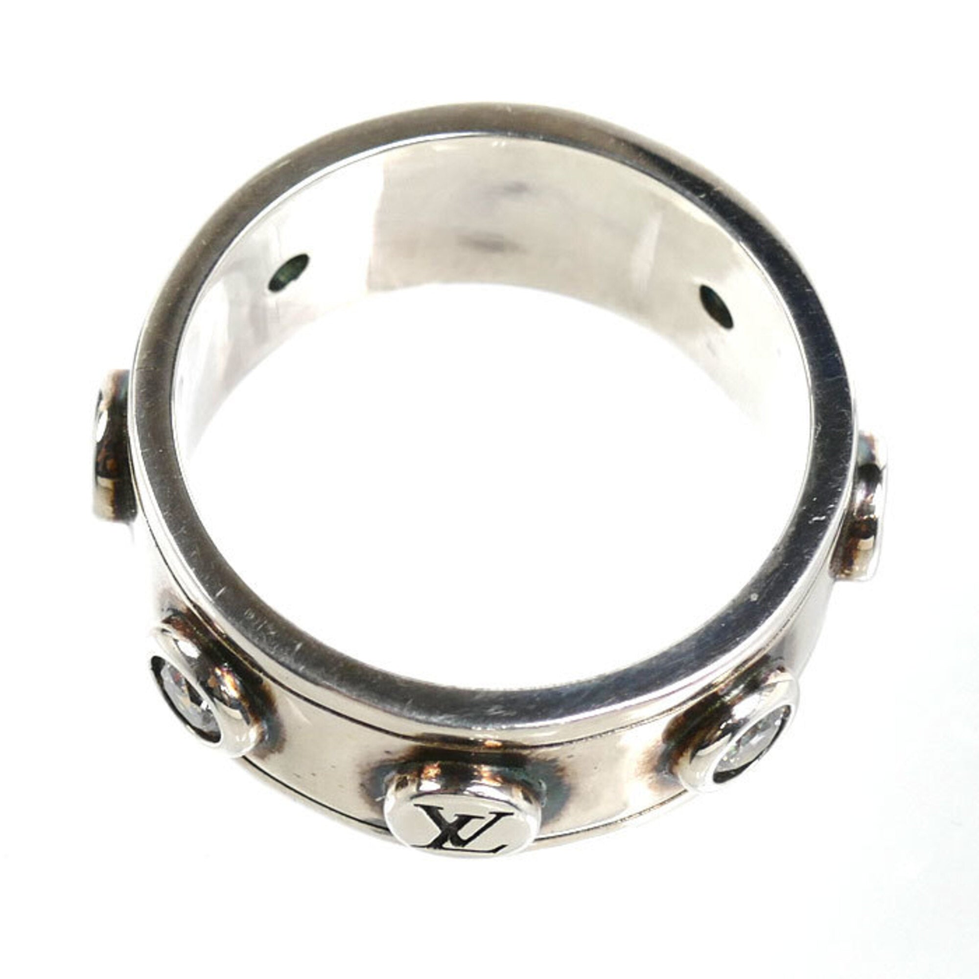 Louis Vuitton Silver 925 Band Ring (Pre-Owned)