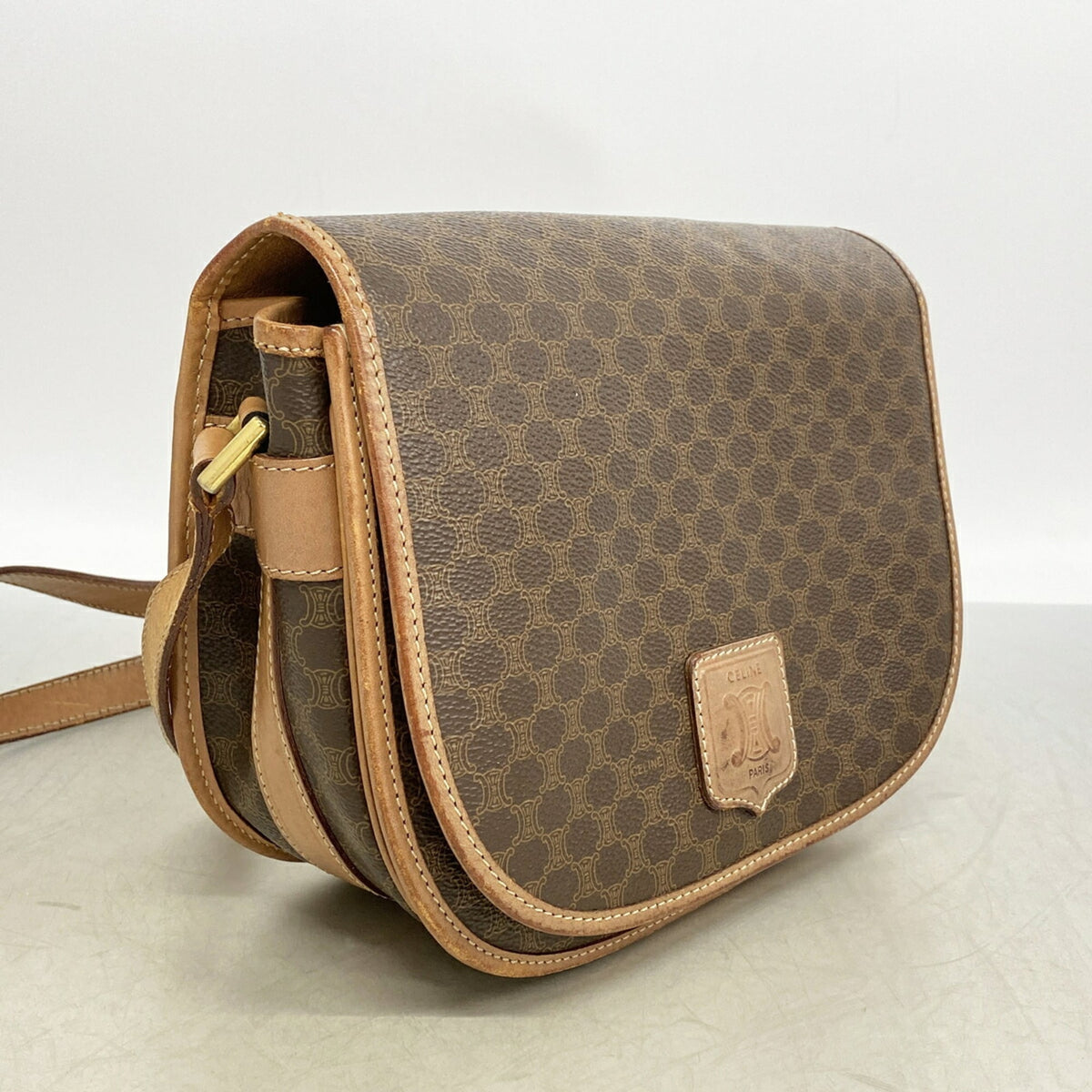 Celine Brown Pvc Shoulder Bag (Pre-Owned)