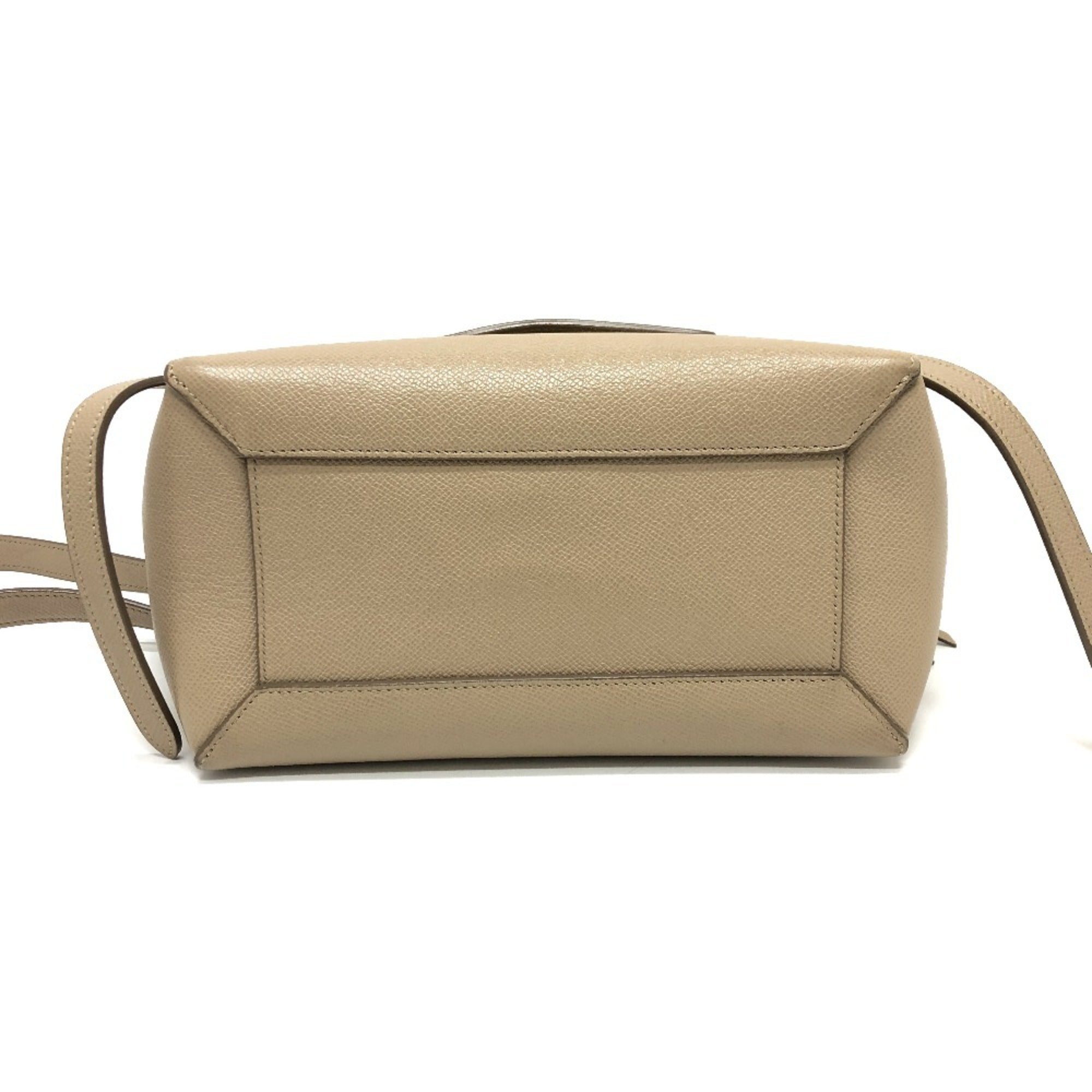 Celine Beige Leather Handbag Shoulder Bag (Pre-Owned)