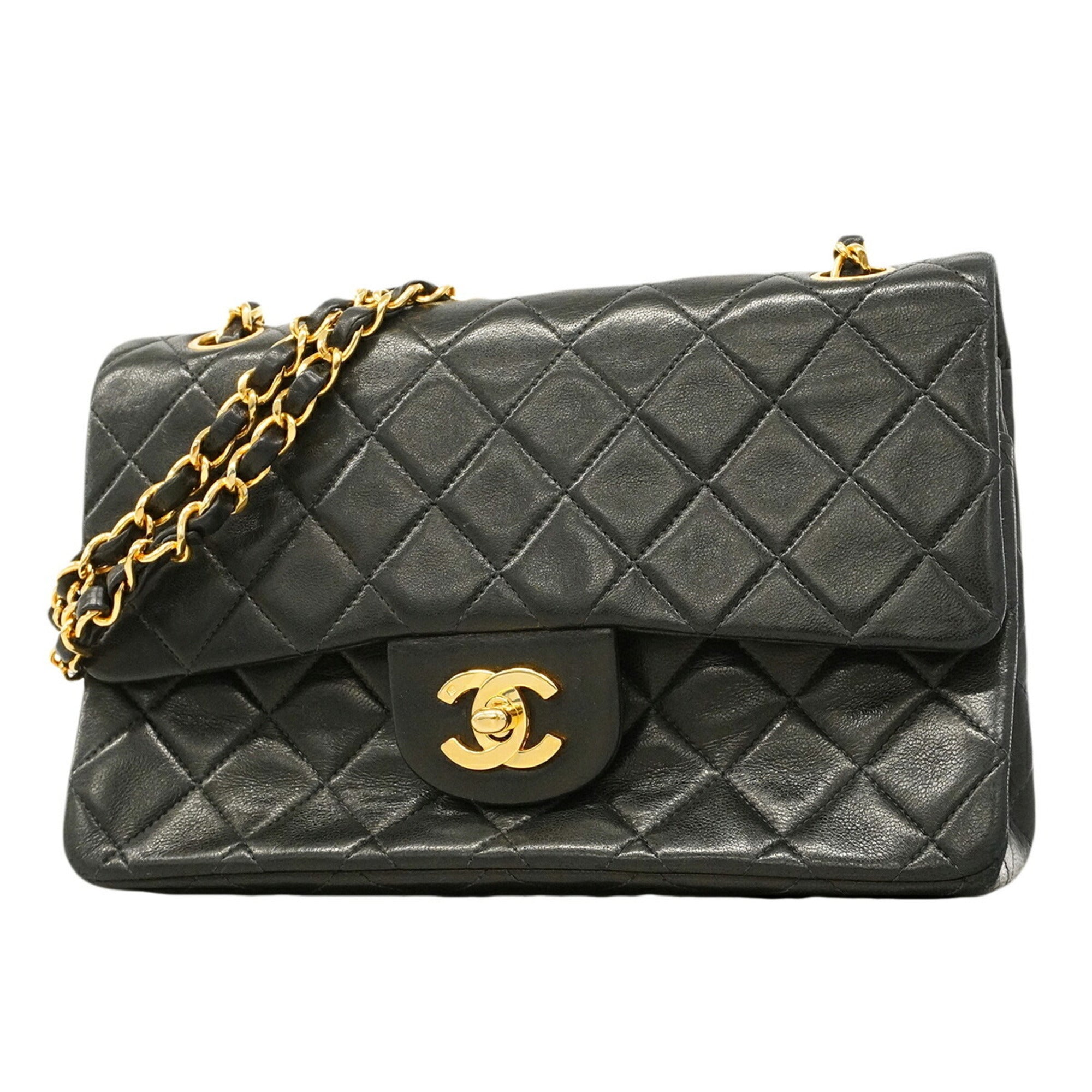 Chanel Black Leather Shoulder Bag (Pre-Owned)