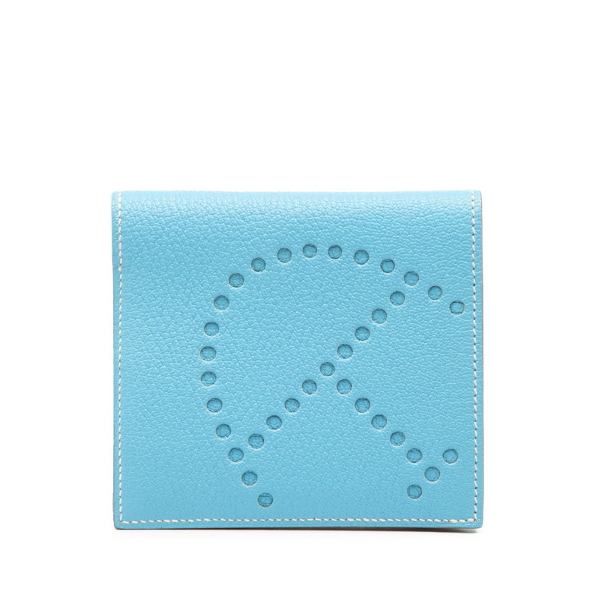 Hermes Blue Celeste Chevre Myzore Leather Wallet (Bi-Fold) (Pre-Owned)