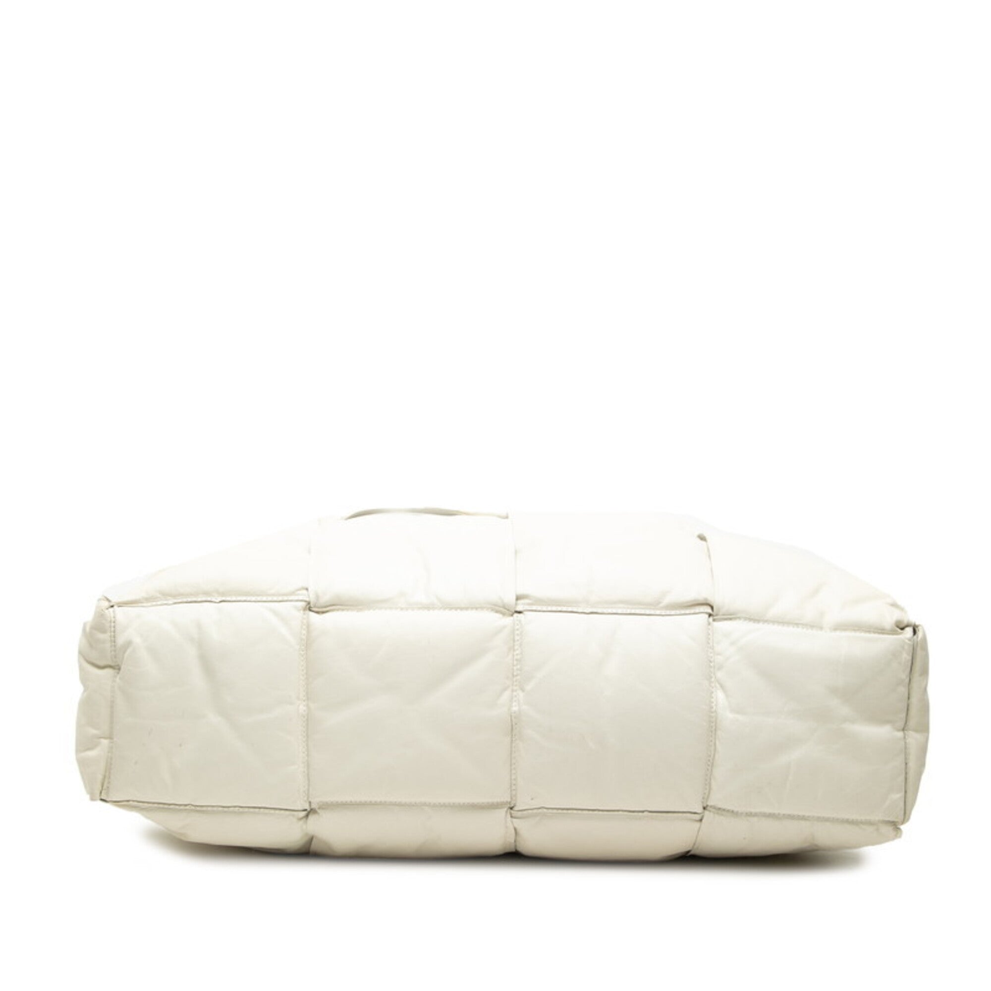 Bottega Veneta White Leather Tote Bag (Pre-Owned)