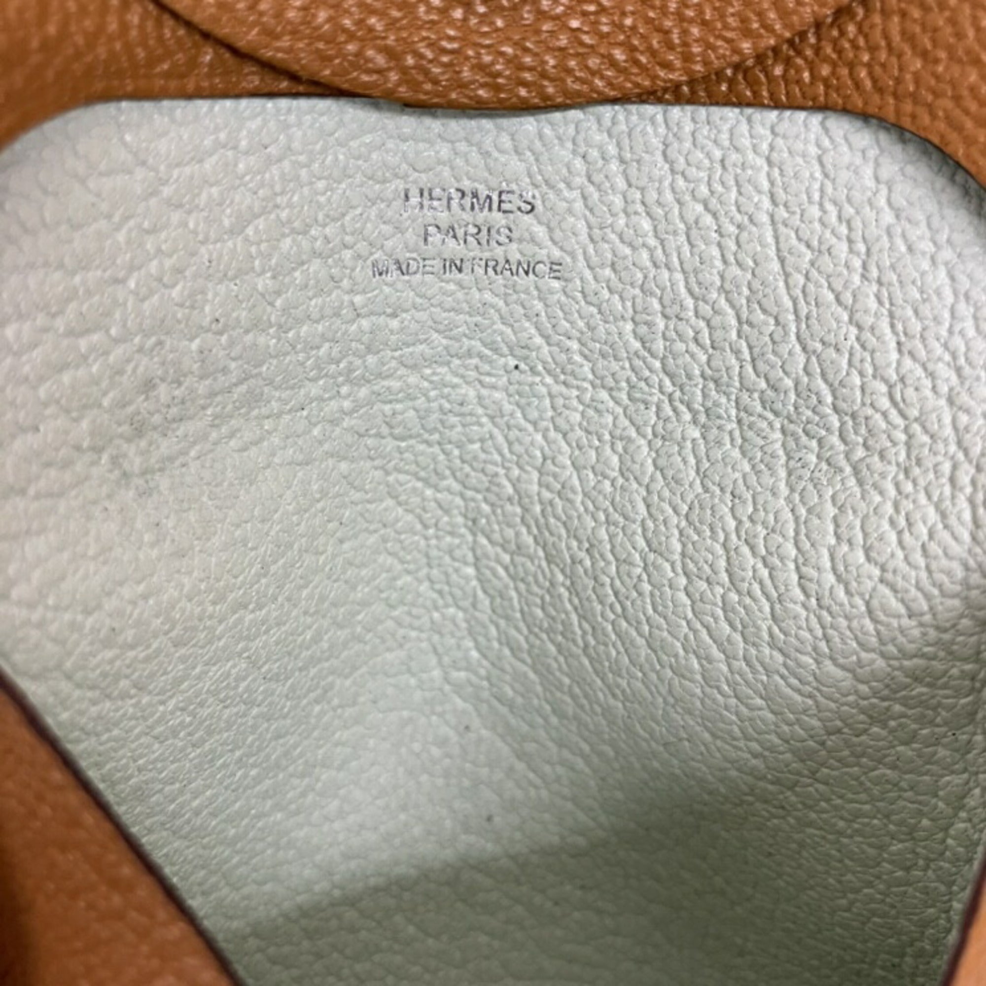 Hermes Brown Leather Coin Purse/Coin Case (Pre-Owned)