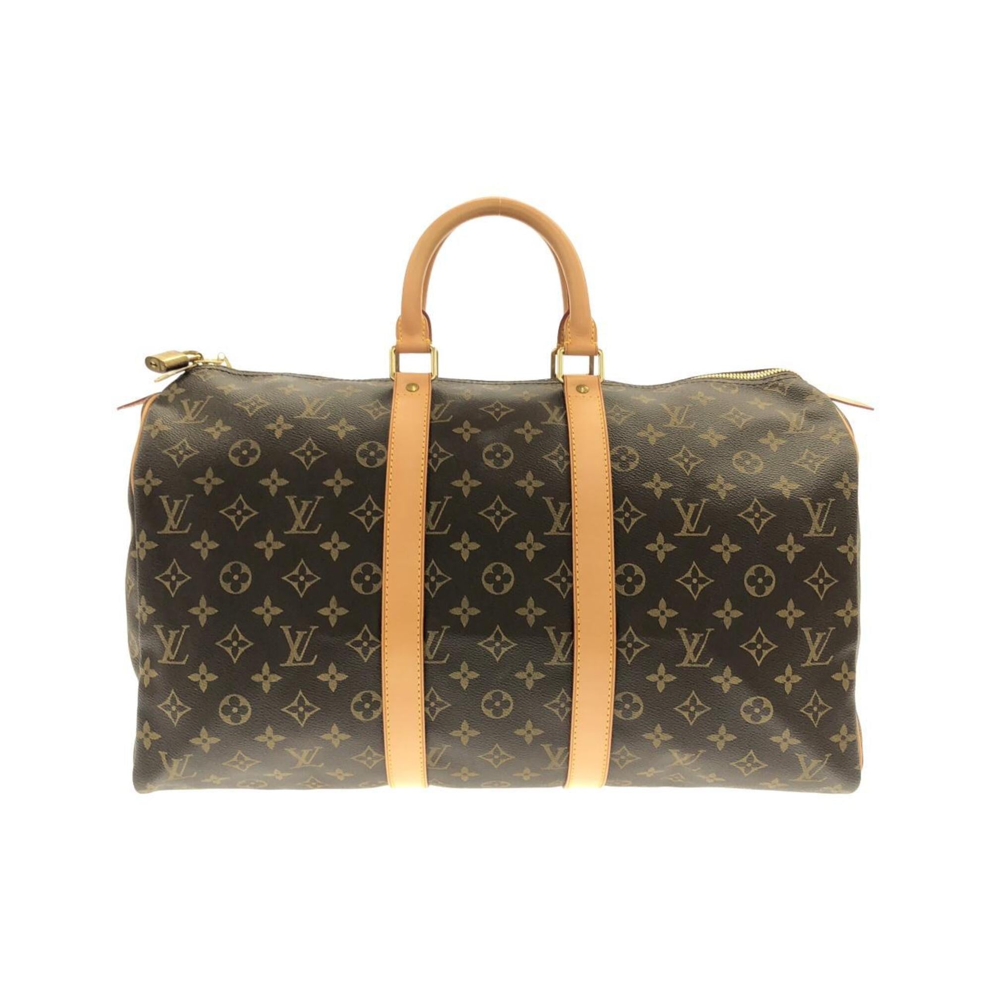 Louis Vuitton Marron Coated Canvas Boston Bag (Pre-Owned)