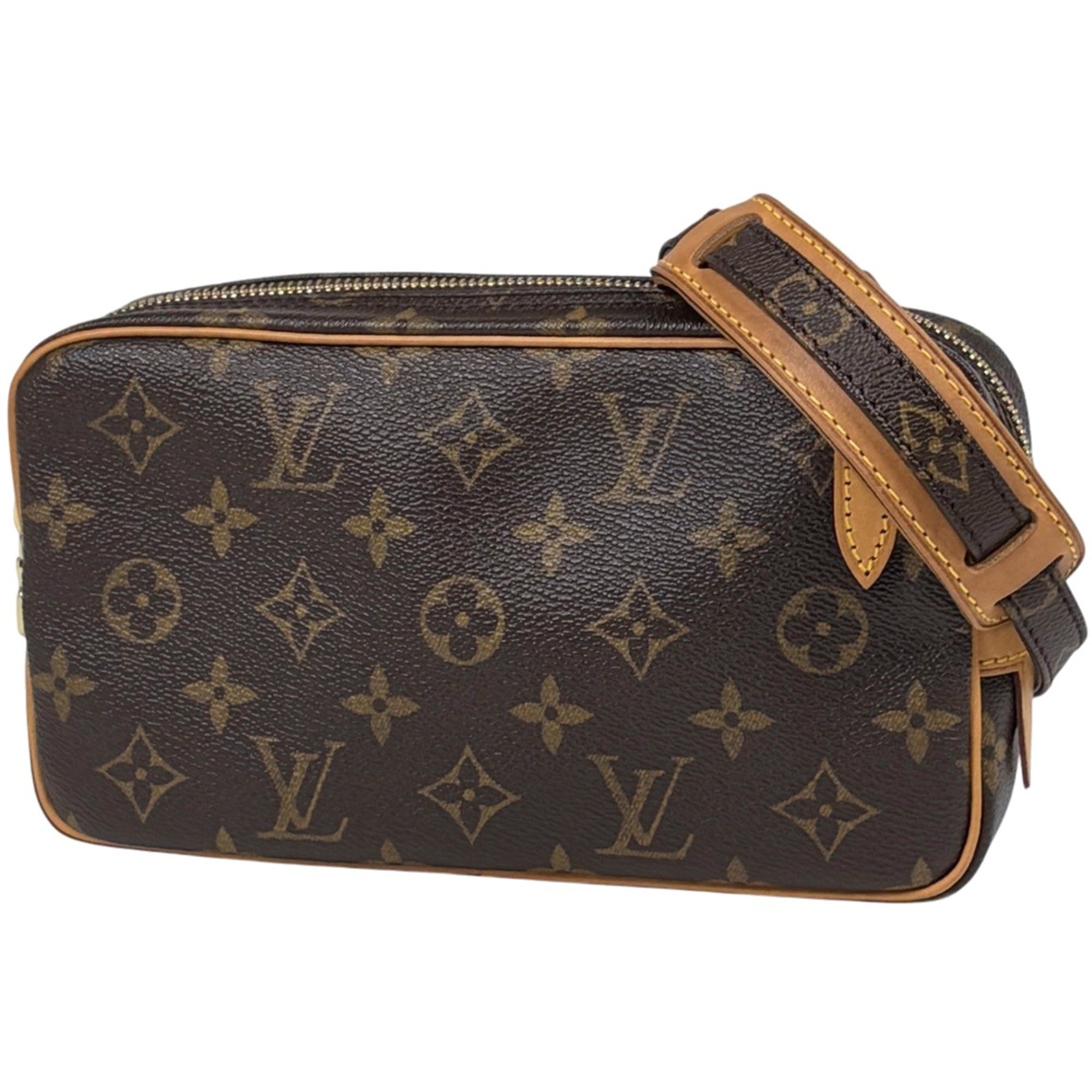 Louis Vuitton Brown Monogram Pochette Shoulder Bag (Pre-Owned)