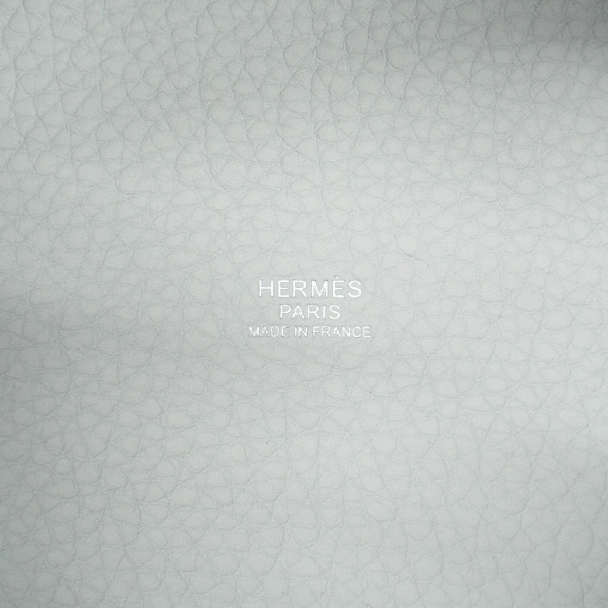 Hermes Gray Taurillon Clemence Leather Handbag (Pre-Owned)