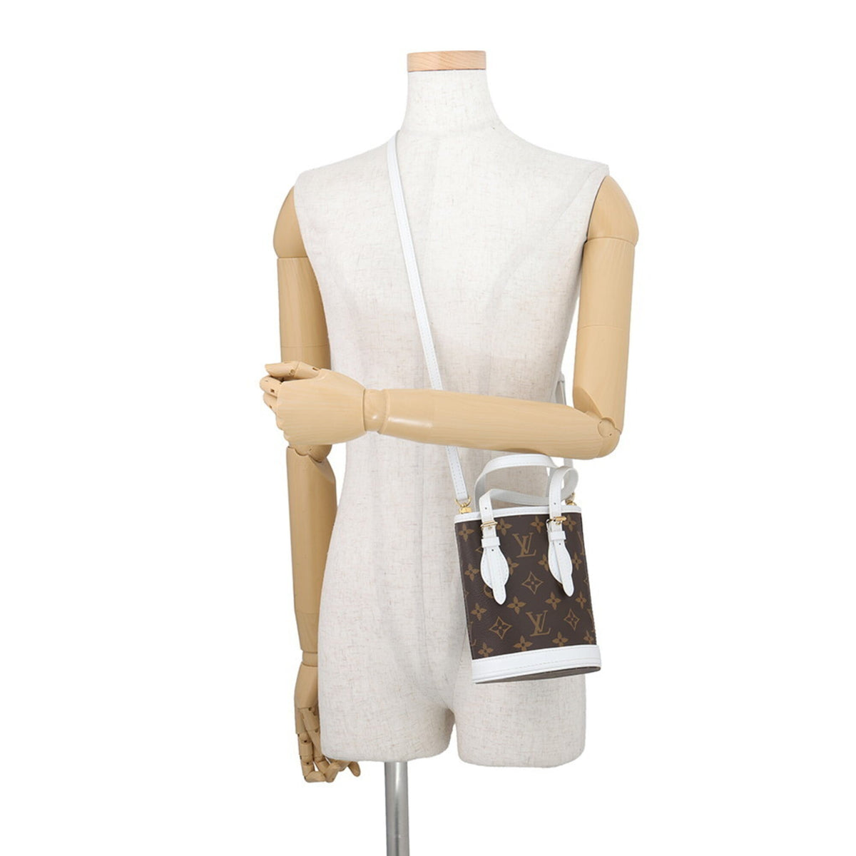 Louis Vuitton Monogram Blanc Brown Monogram Handbag Shoulder Bag (Pre-Owned)