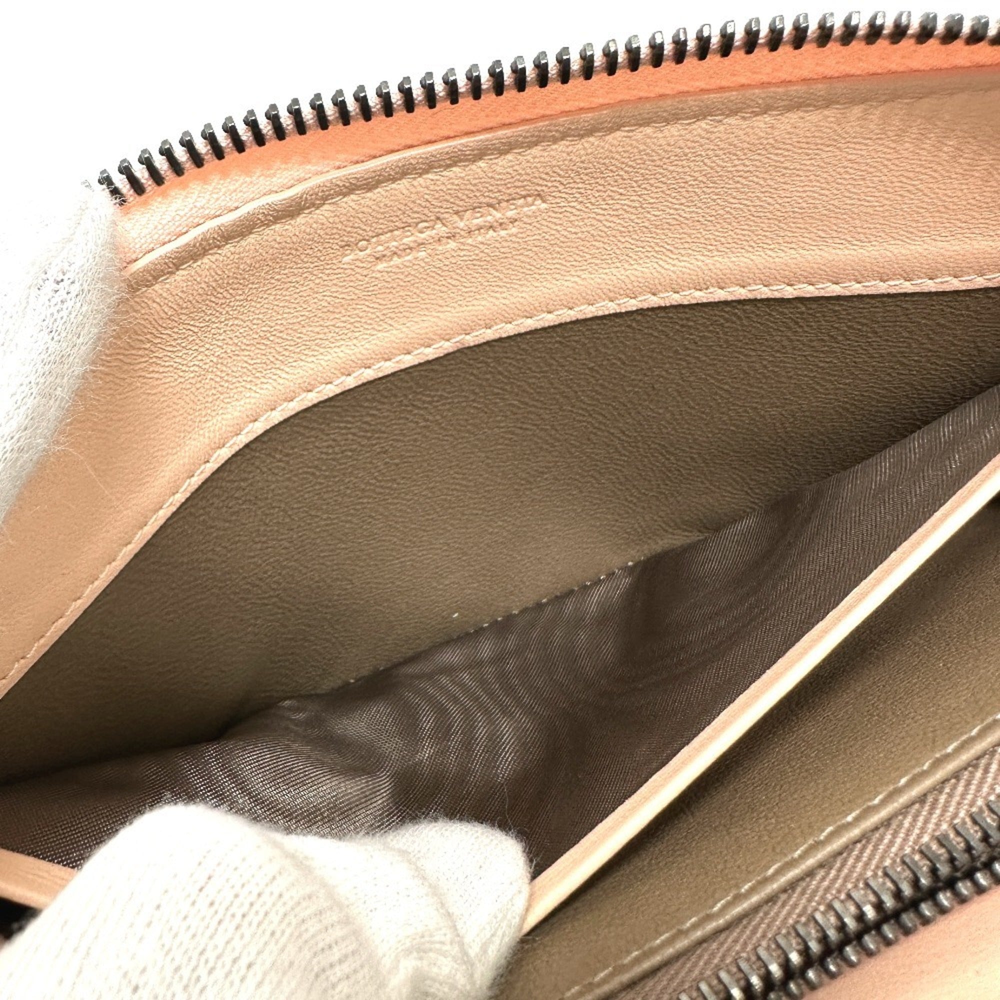 Bottega Veneta Pink Intrecciato Long Wallet (Bi-Fold) (Pre-Owned)