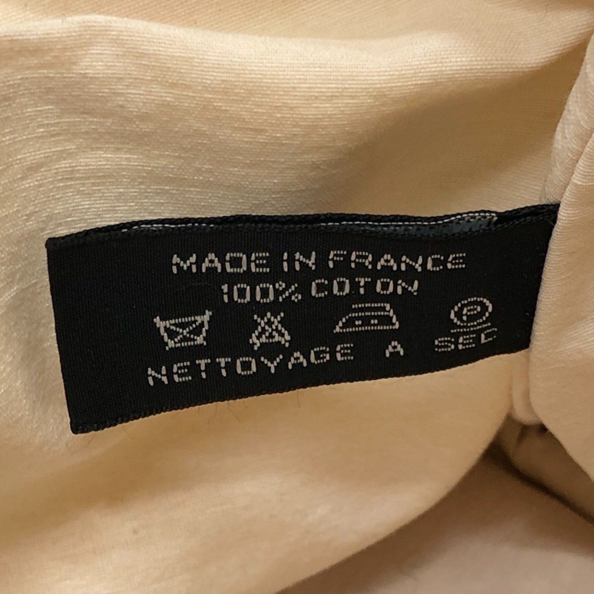 Hermes White Canvas Handbag Pouch (Pre-Owned)