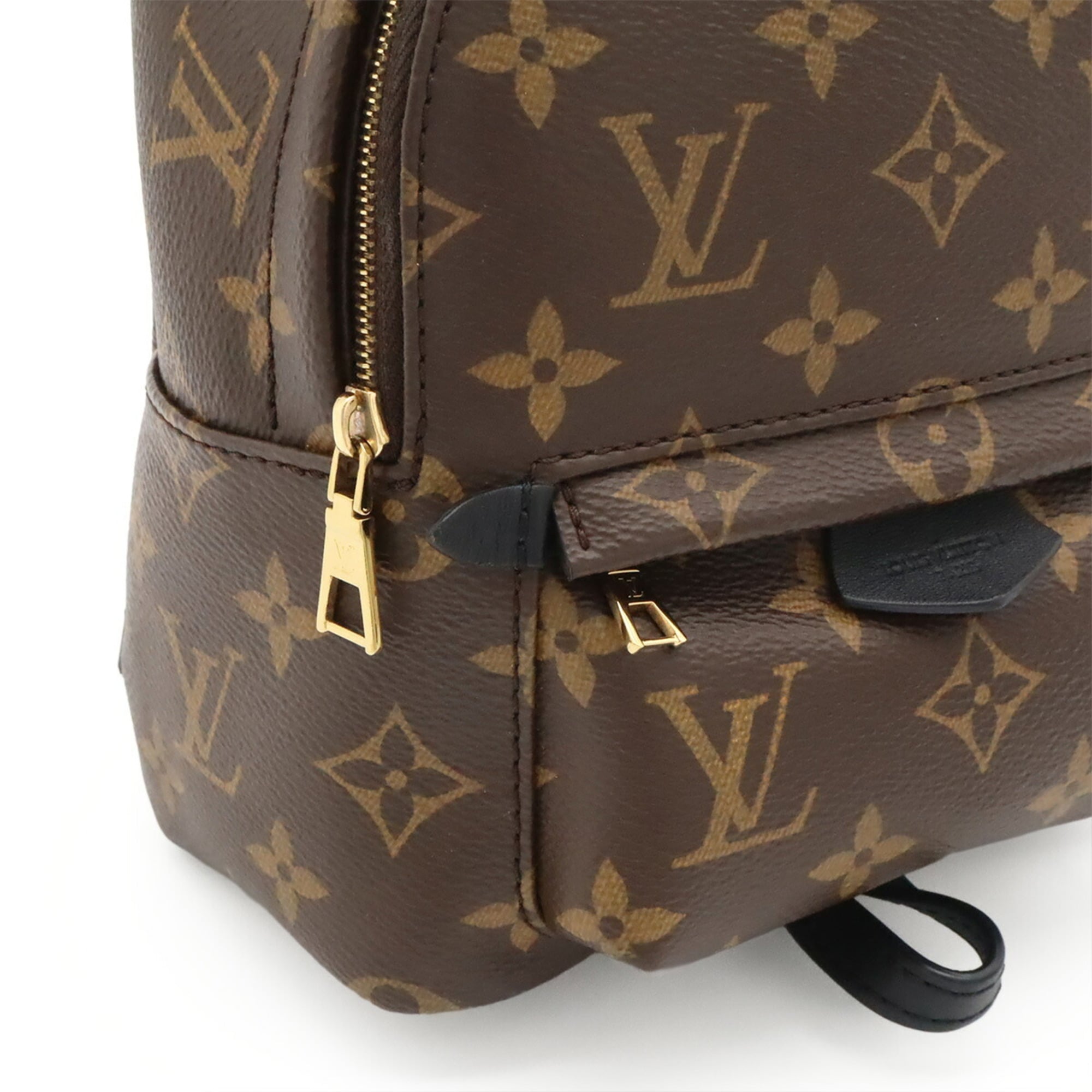 Louis Vuitton Brown Monogram Canvas Leather Backpack Shoulder Bag (Pre-Owned)