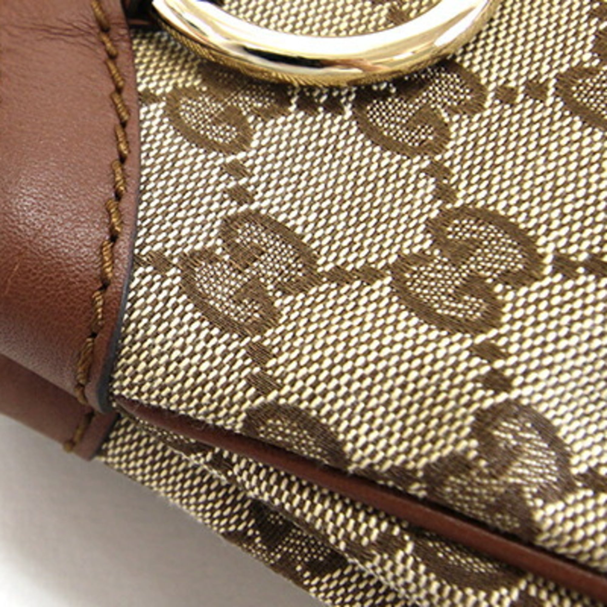 Gucci Sukey Beige Brown Canvas Leather Tote Bag (Pre-Owned)