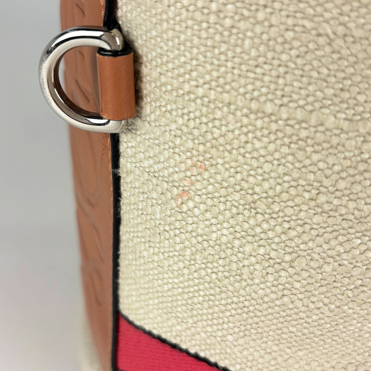 Loewe Beige Brown Canvas Leather Shoulder Bag (Pre-Owned)