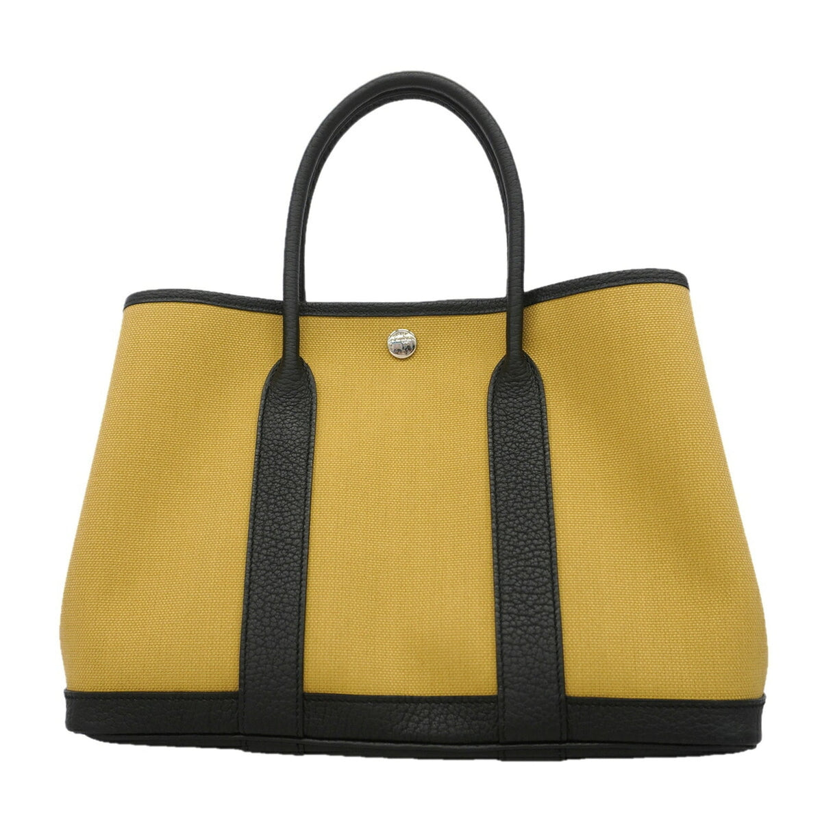 Hermes Beige Black Toile Officier Tote Bag (Pre-Owned)