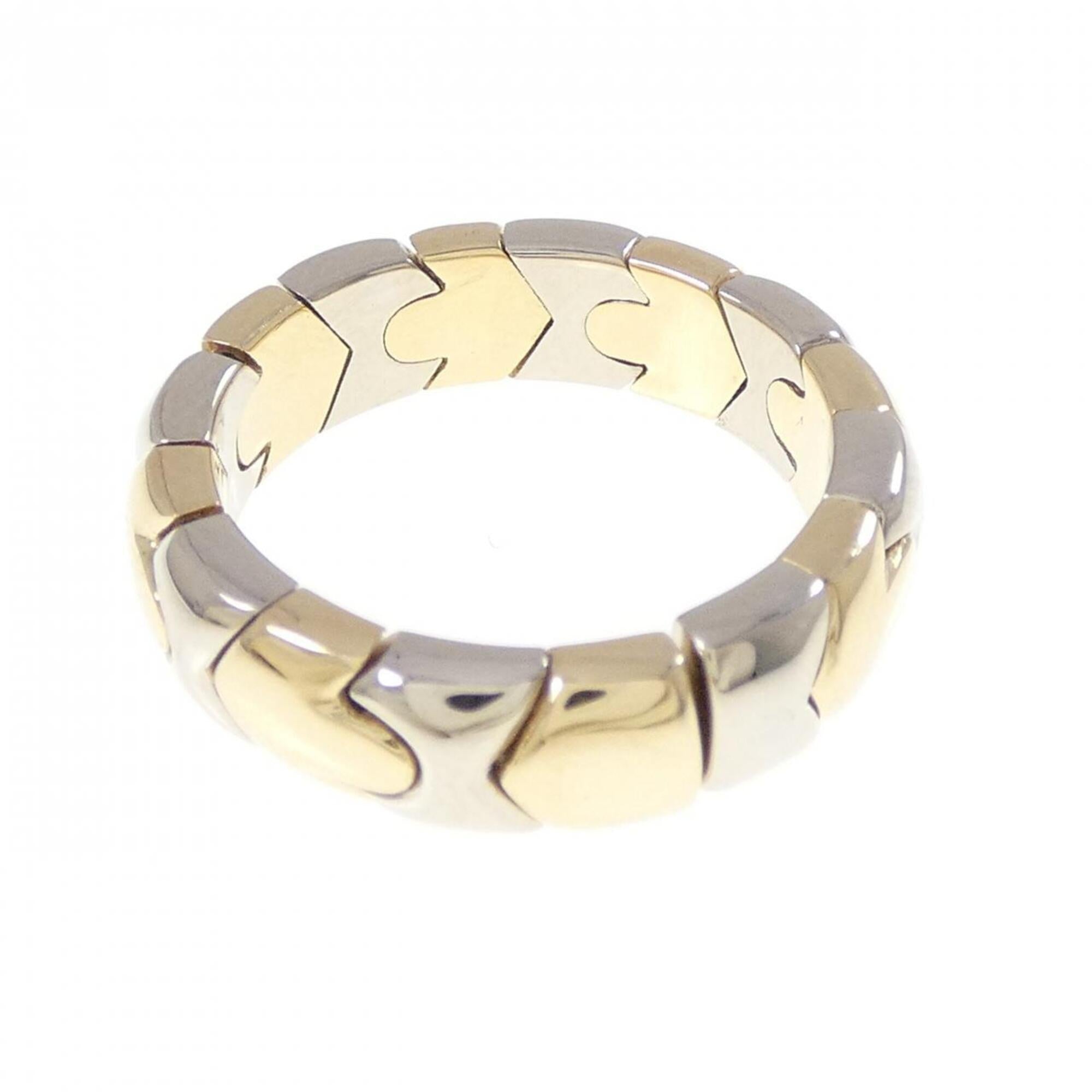 Bvlgari Yellow Gold (18K) White Gold (18K) Band Ring (Pre-Owned)
