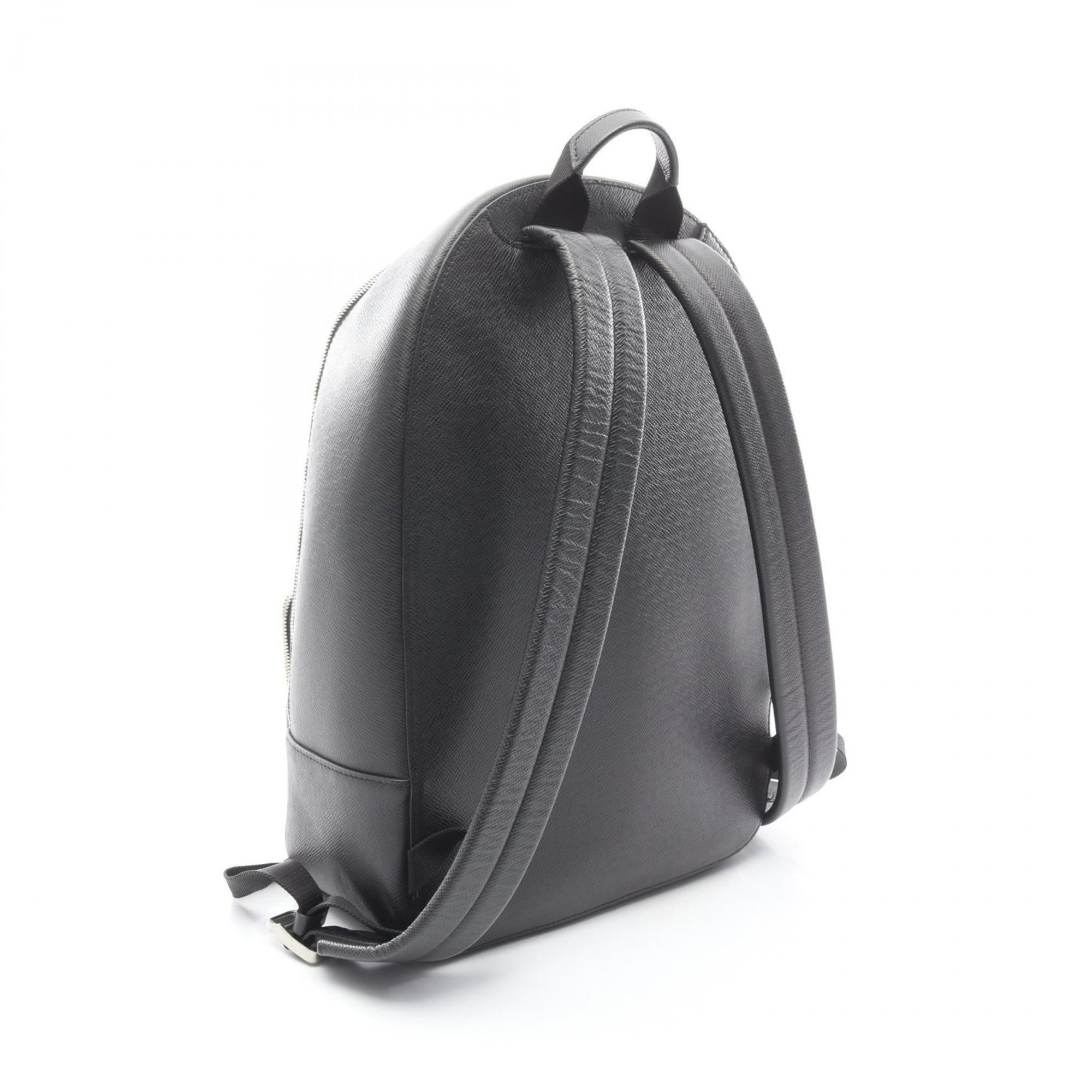 Louis Vuitton Black Noir Taiga Leather Backpack (Pre-Owned)