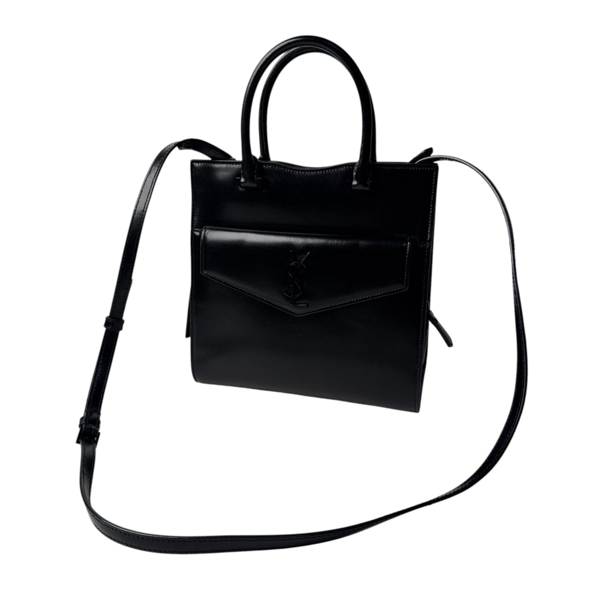 Saint Laurent Black Leather Handbag Shoulder Bag (Pre-Owned)