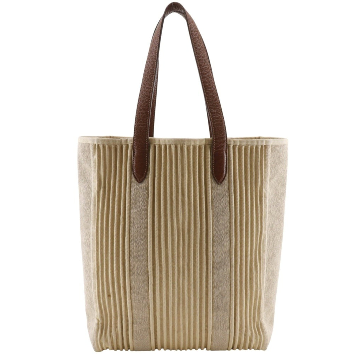 Hermes Beige Canvas Tote Bag (Pre-Owned)