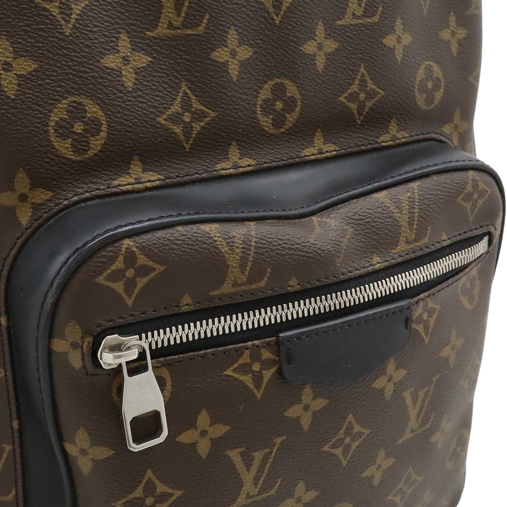 Louis Vuitton Black Brown Monogram Canvas Backpack Shoulder Bag (Pre-Owned)