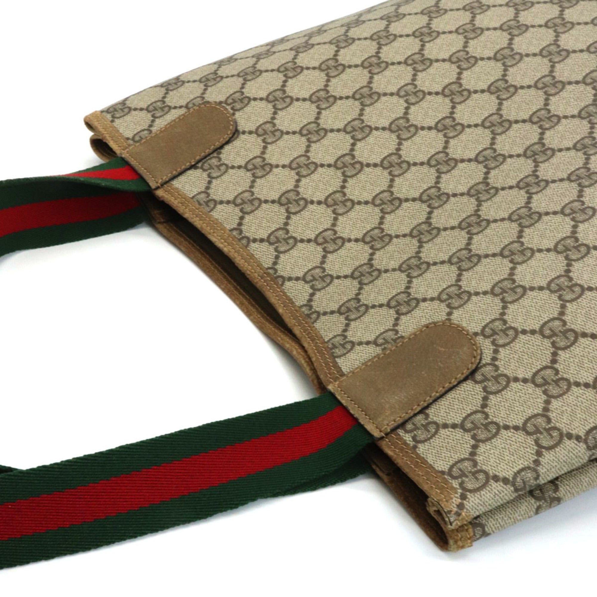 Gucci Beige Gg Supreme Shoulder Bag Tote Bag (Pre-Owned)