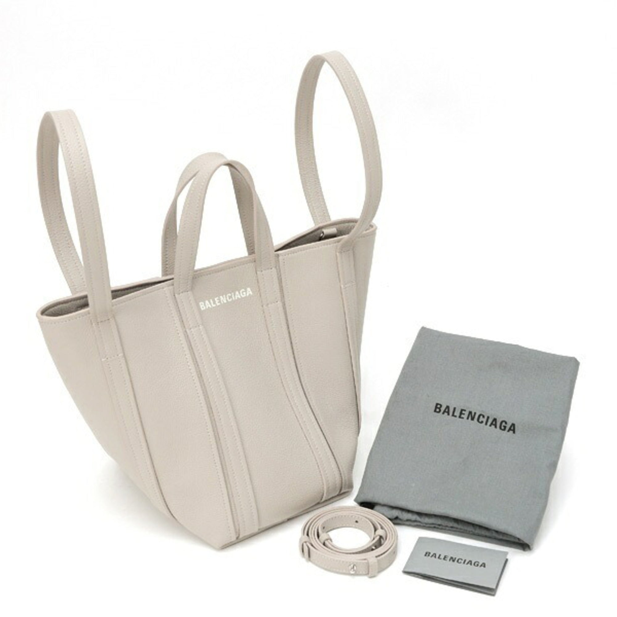 Balenciaga Grayish Leather Tote Bag (Pre-Owned)