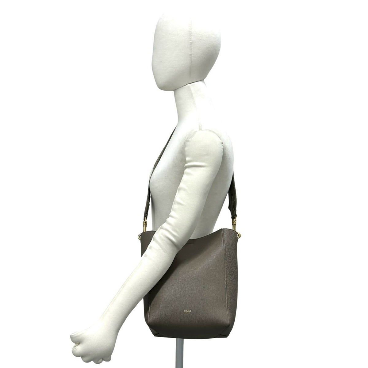 Celine Beige Leather Crossbody Bag Shoulder Bag (Pre-Owned)