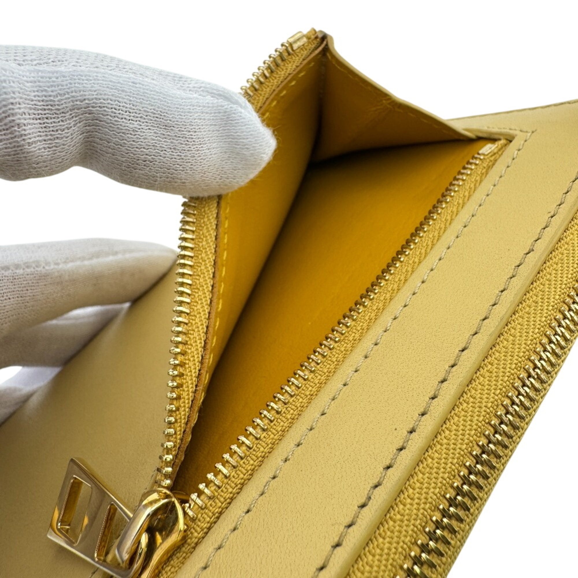 Loewe Yellow Leather Wallet (Bi-Fold) (Pre-Owned)