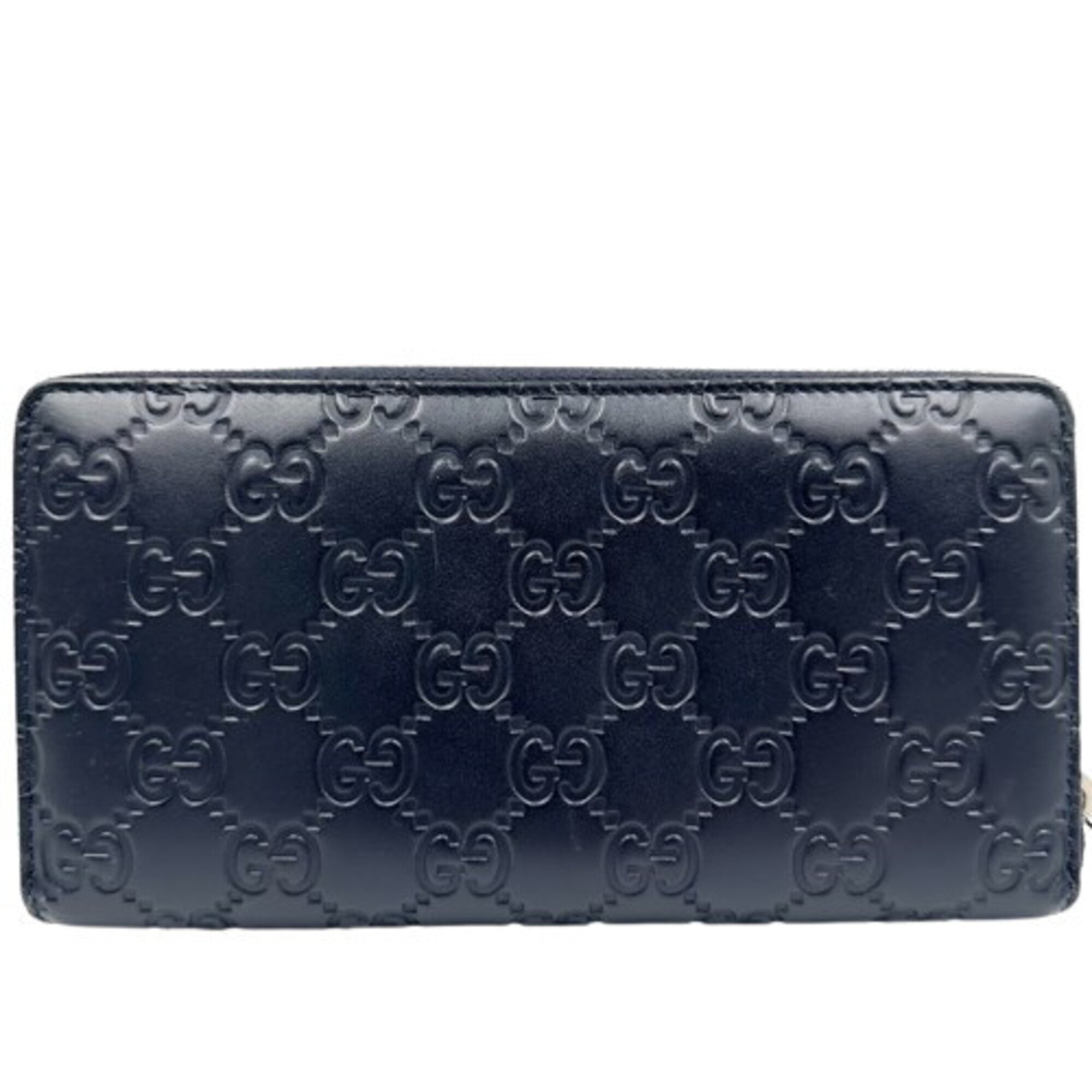 Gucci Black Leather Long Wallet (Bi-Fold) (Pre-Owned)