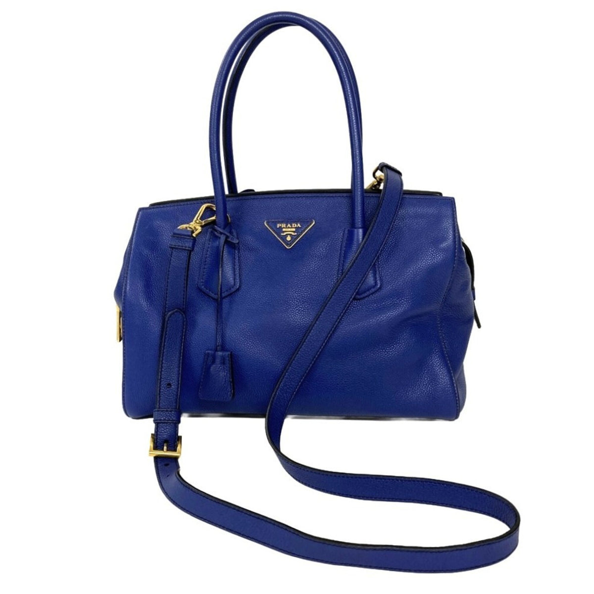 Prada Blue Leather Handbag (Pre-Owned)