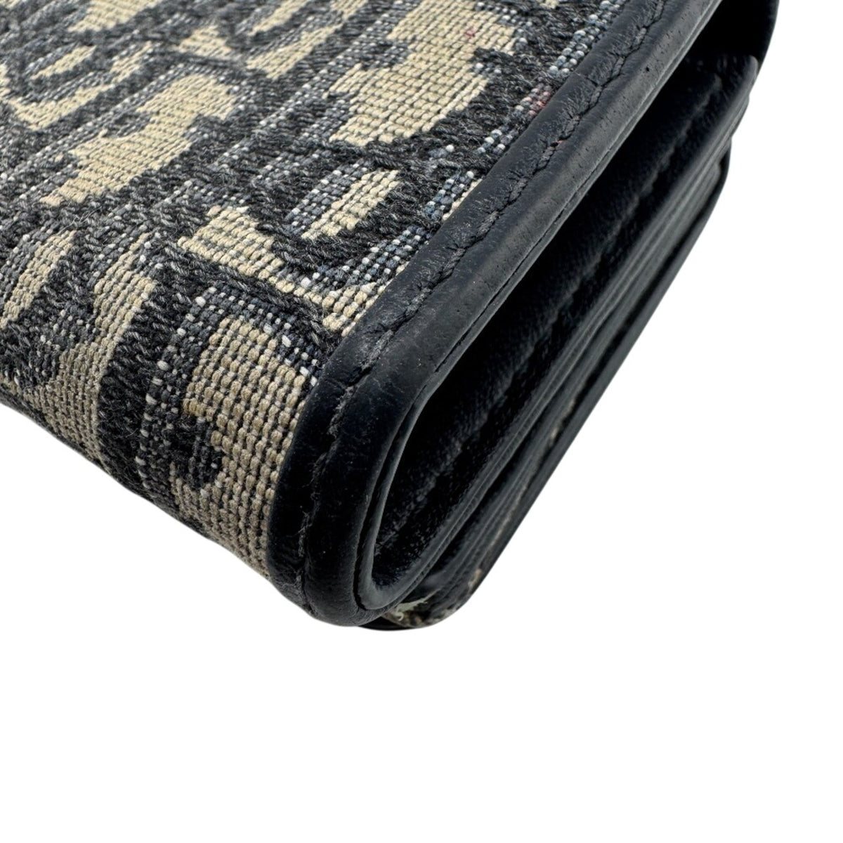 Christian Dior Navy Canvas Wallet (Tri-Fold) (Pre-Owned)