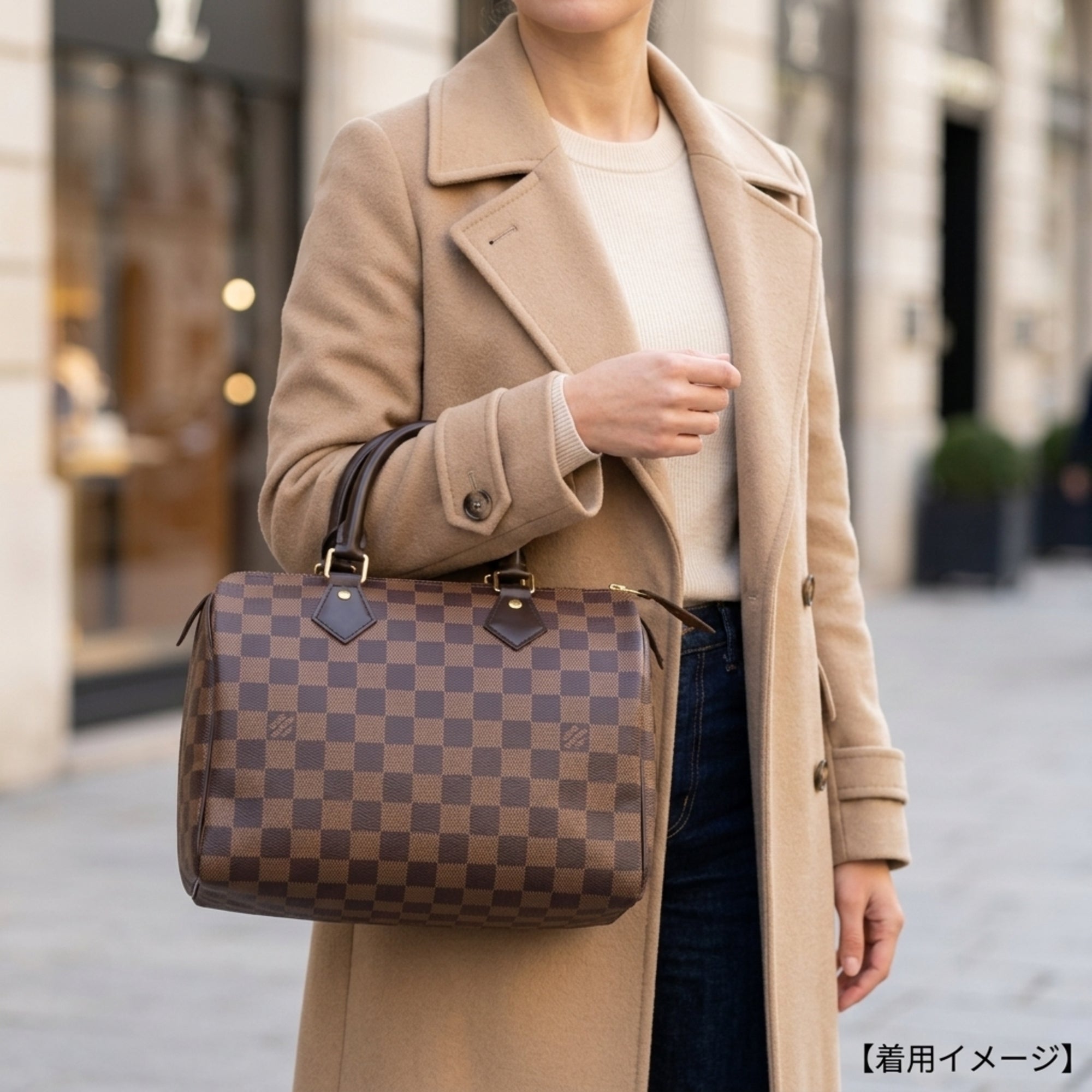Louis Vuitton Damier Brown Damier Canvas Handbag (Pre-Owned)