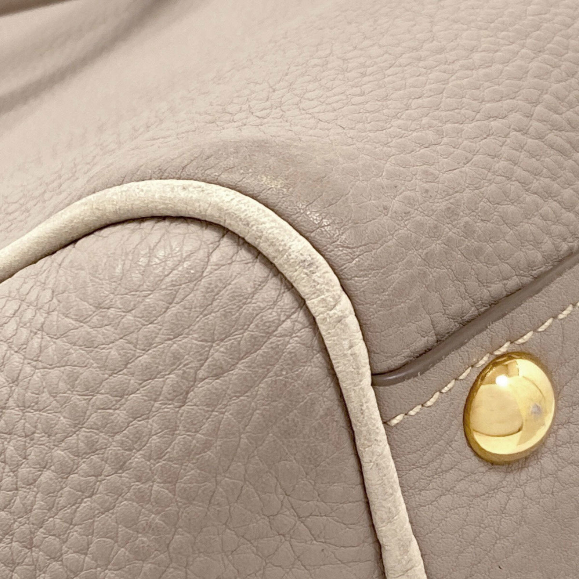 Miu Miu Gray Leather Tote Bag (Pre-Owned)