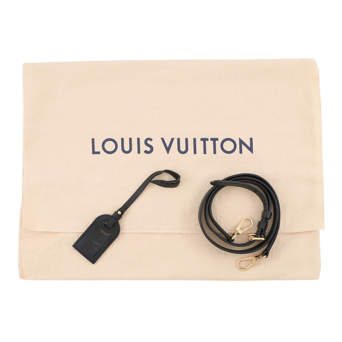 Louis Vuitton Beige Bicolor Black Monogram Noir Monogram Empreinte Handbag (Pre-Owned)