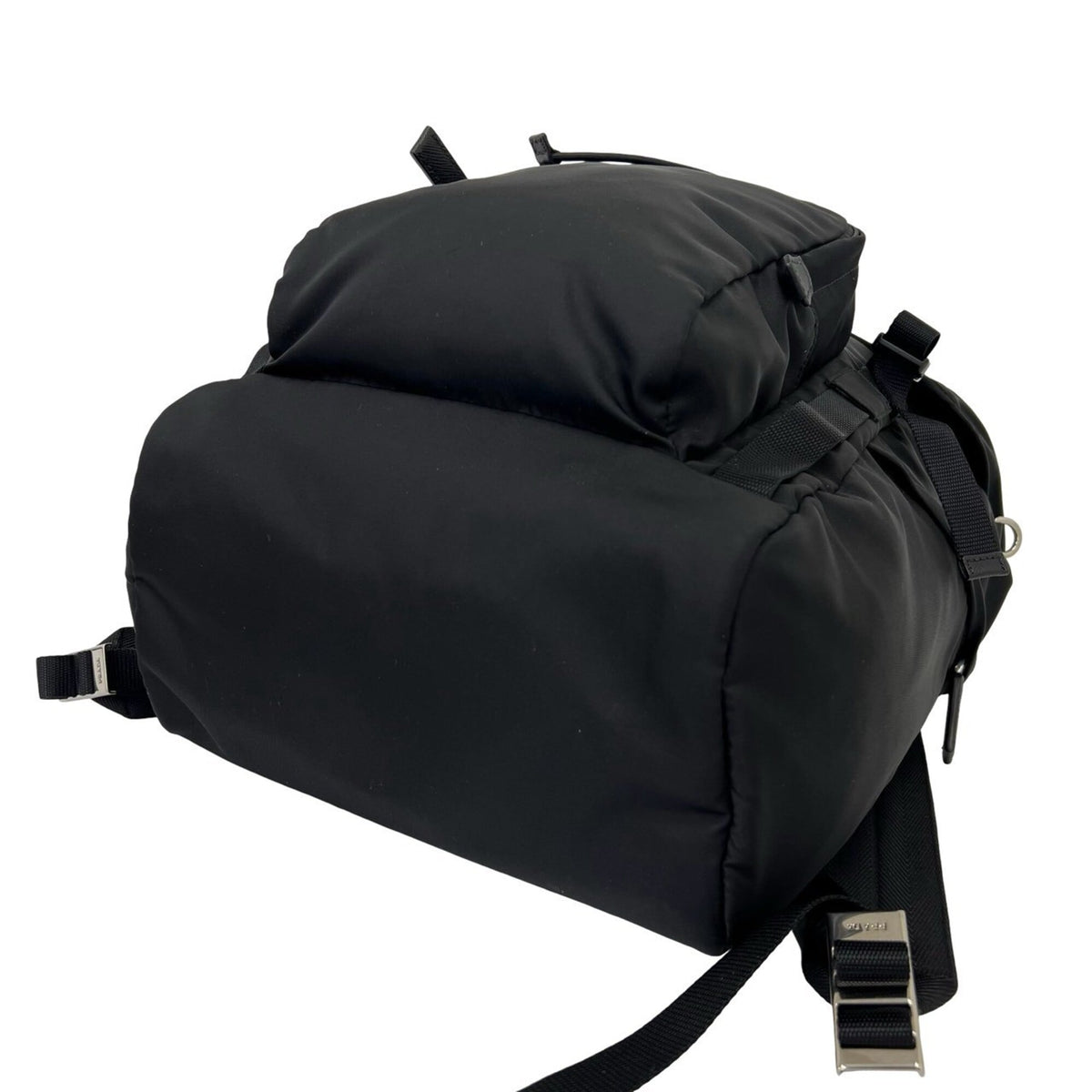 Prada Black Nylon Leather Backpack (Pre-Owned)