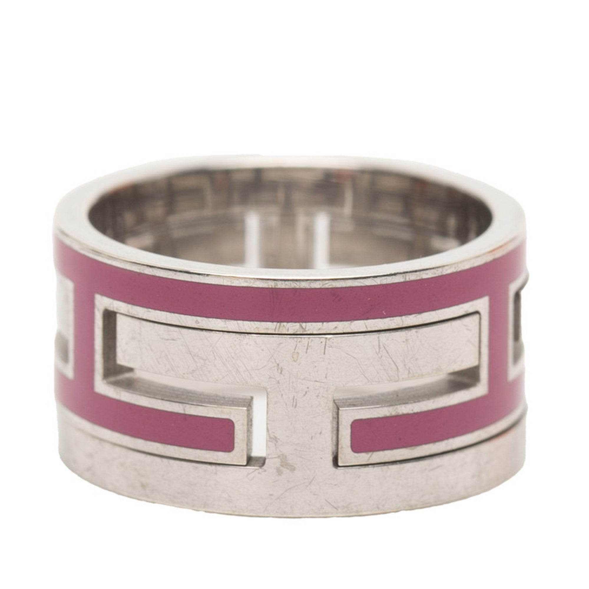 Hermes Silver 925 Band Ring (Pre-Owned)