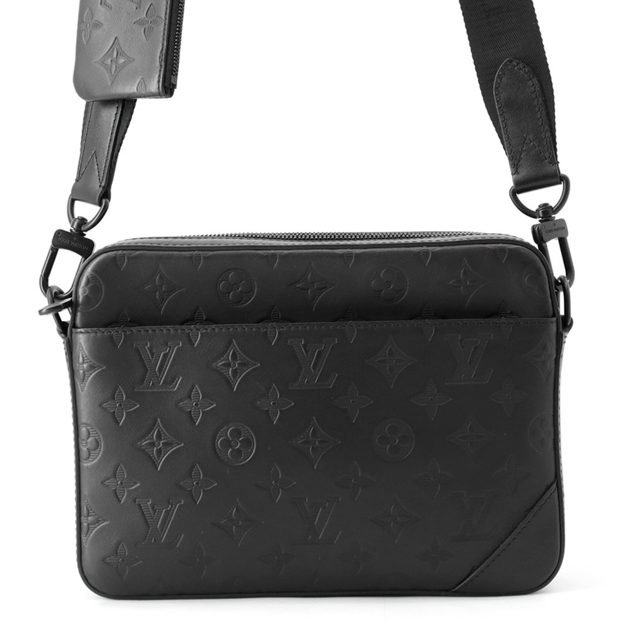 Louis Vuitton Monogram Shadow Black Noir Monogram Shadow Handbag Shoulder Bag (Pre-Owned)