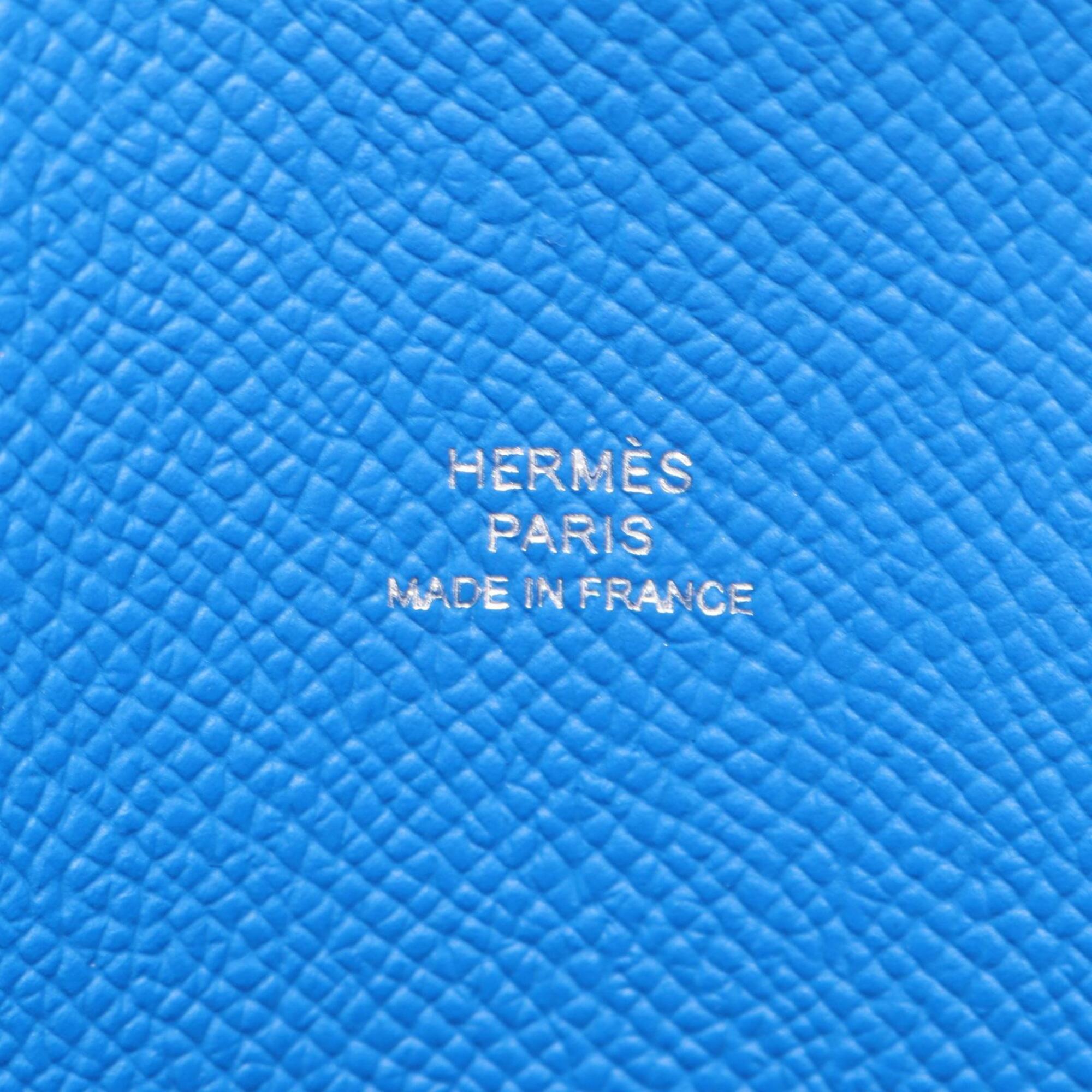 Hermes Blue Epsom Leather Handbag Shoulder Bag (Pre-Owned)