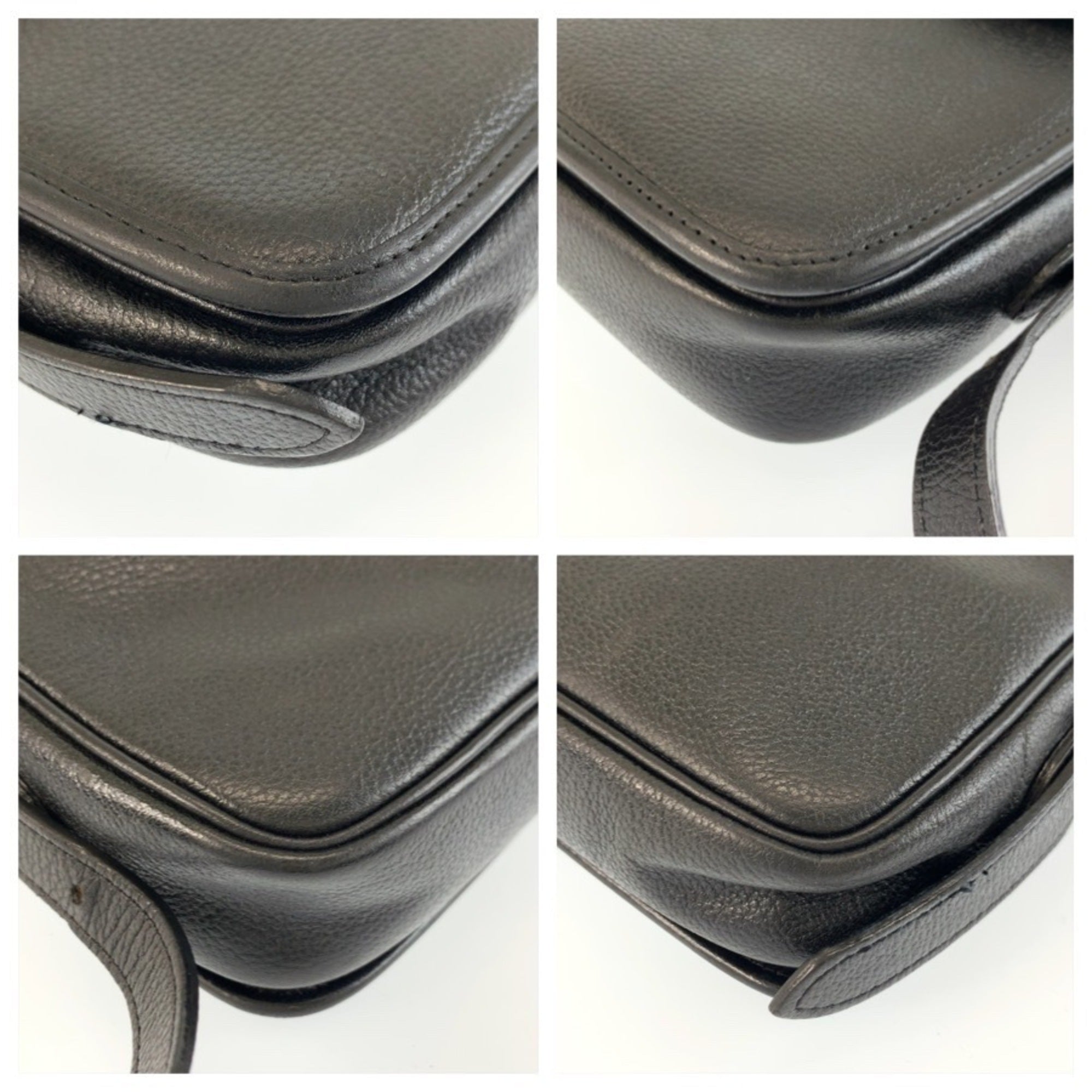Yves Saint Laurent Black Leather Pochette Shoulder Bag (Pre-Owned)