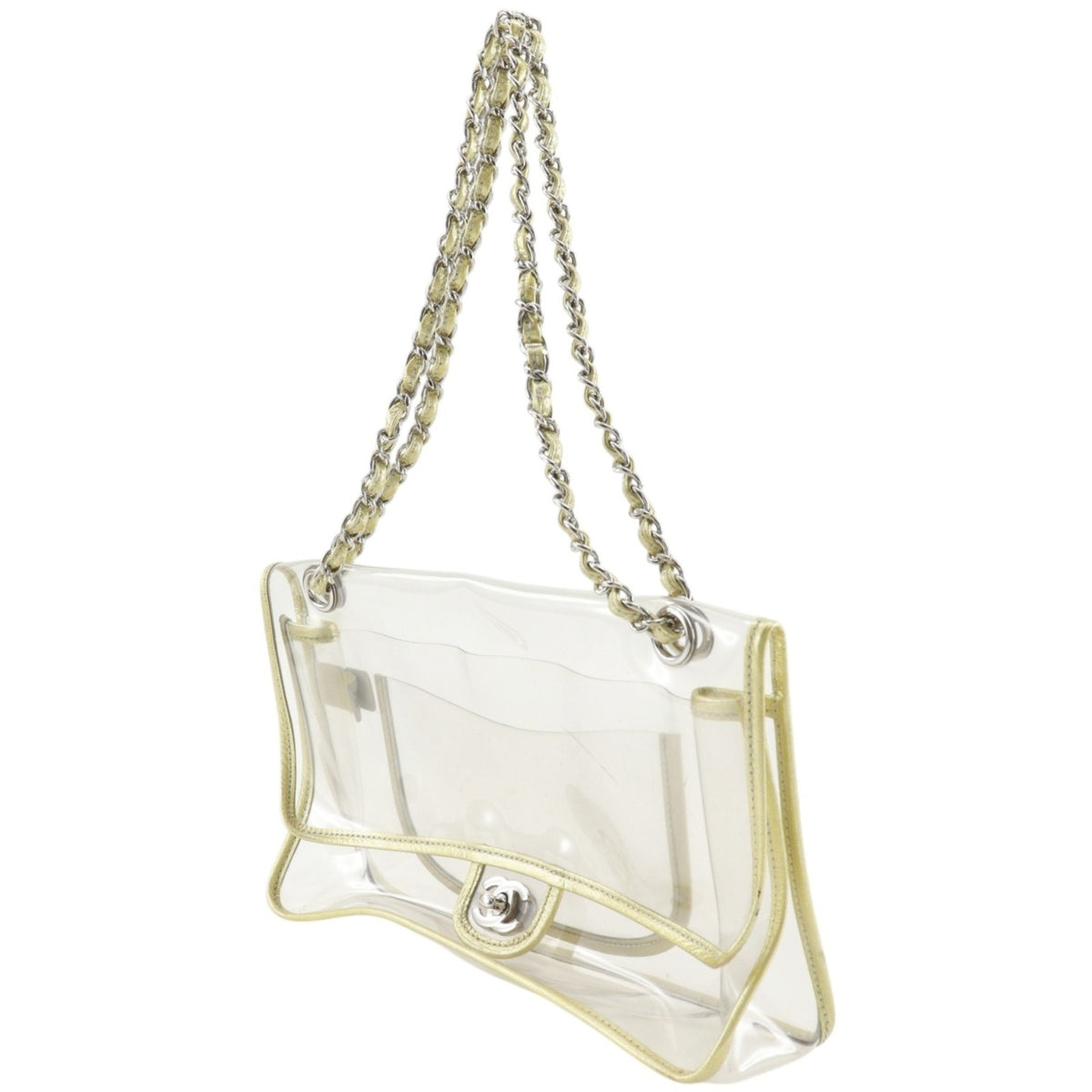 Chanel Clear Gold Vinyl Shoulder Bag (Pre-Owned)