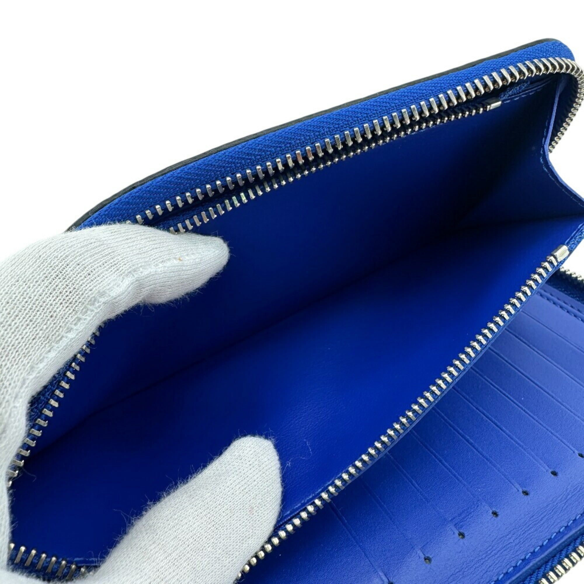Louis Vuitton Blue Pink Leather Long Wallet (Bi-Fold) (Pre-Owned)