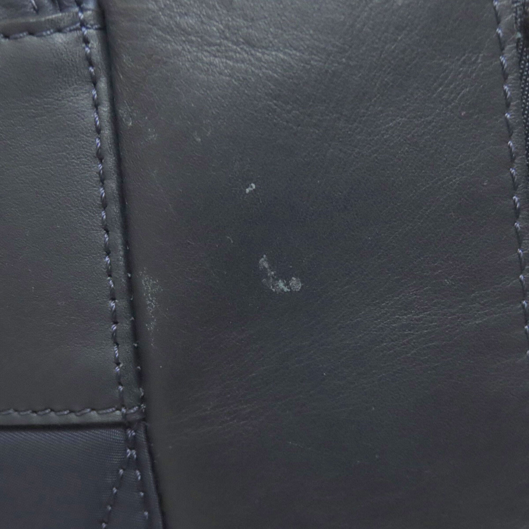 Louis Vuitton Navy Leather Backpack (Pre-Owned)