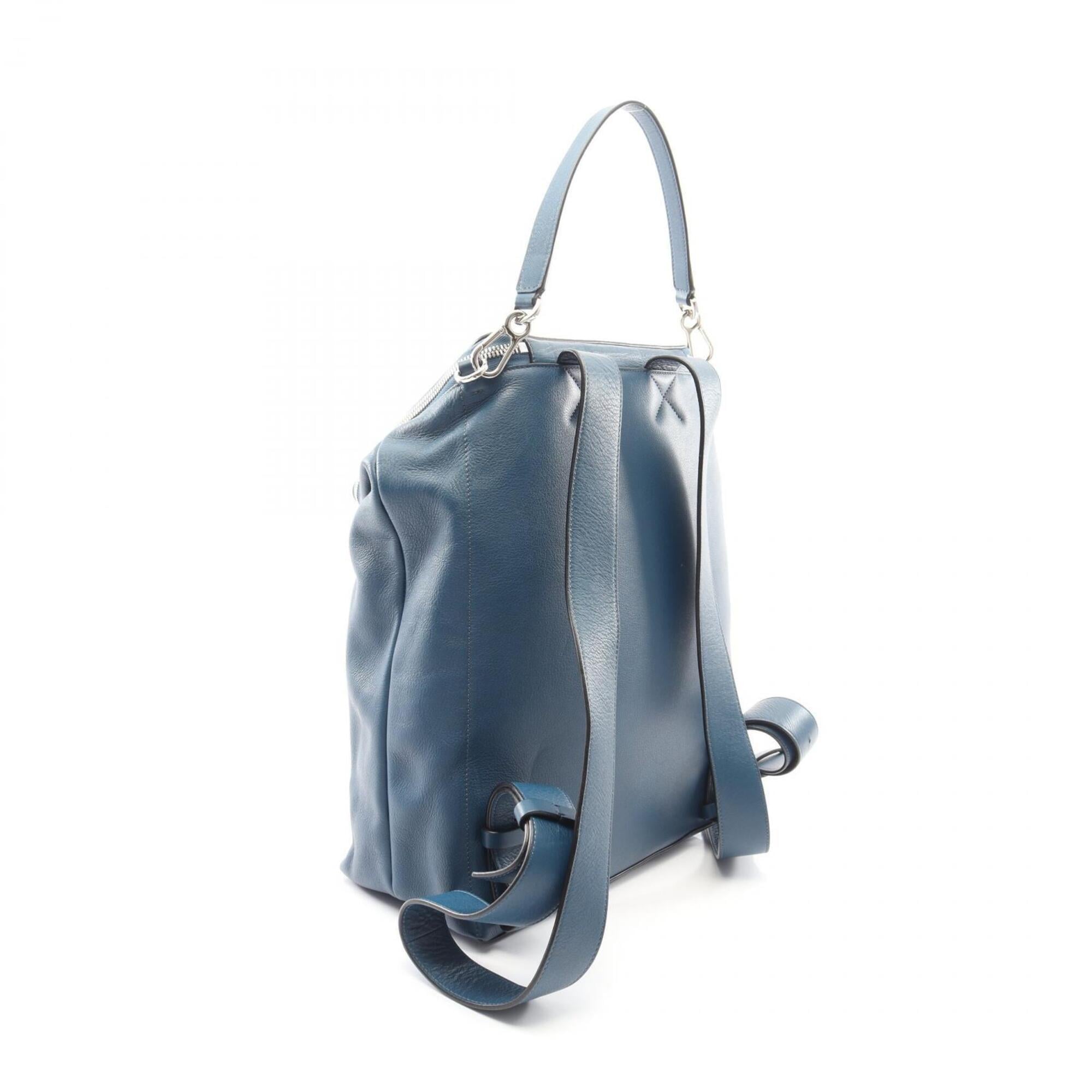 Loewe Blue Leather Backpack (Pre-Owned)