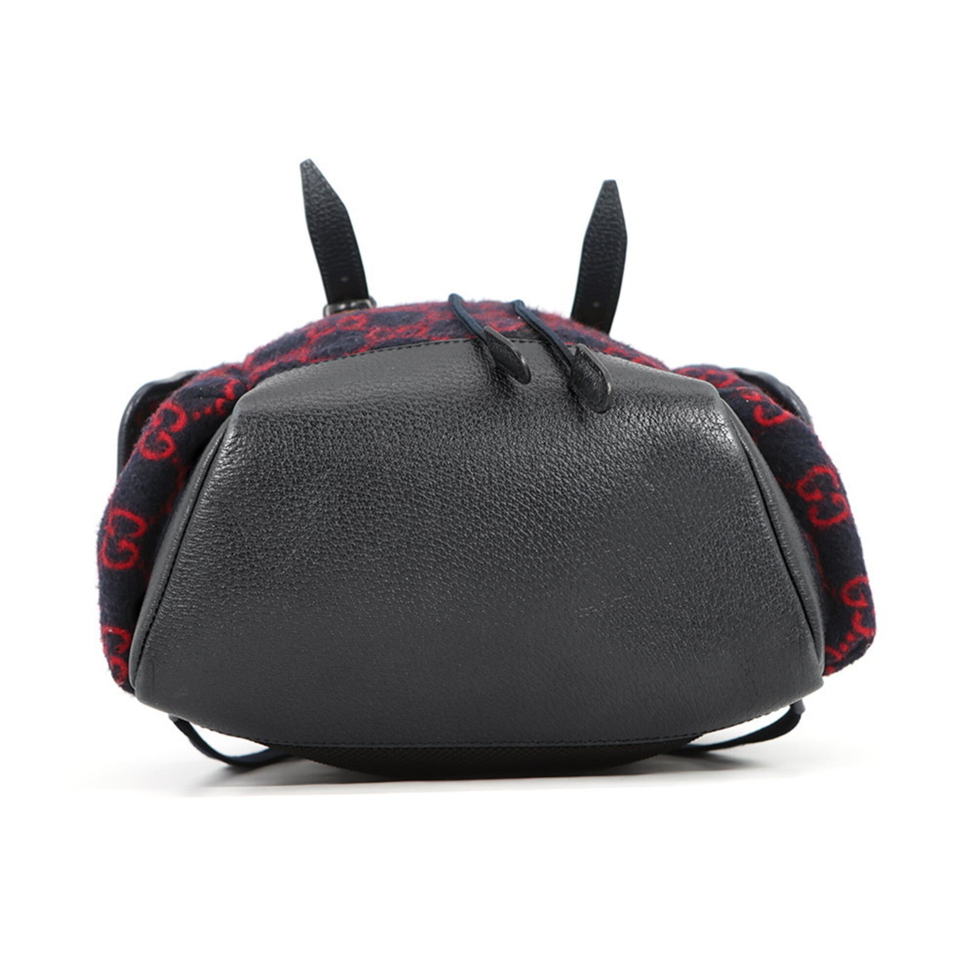 Gucci Navy Red Color Wool Backpack (Pre-Owned)