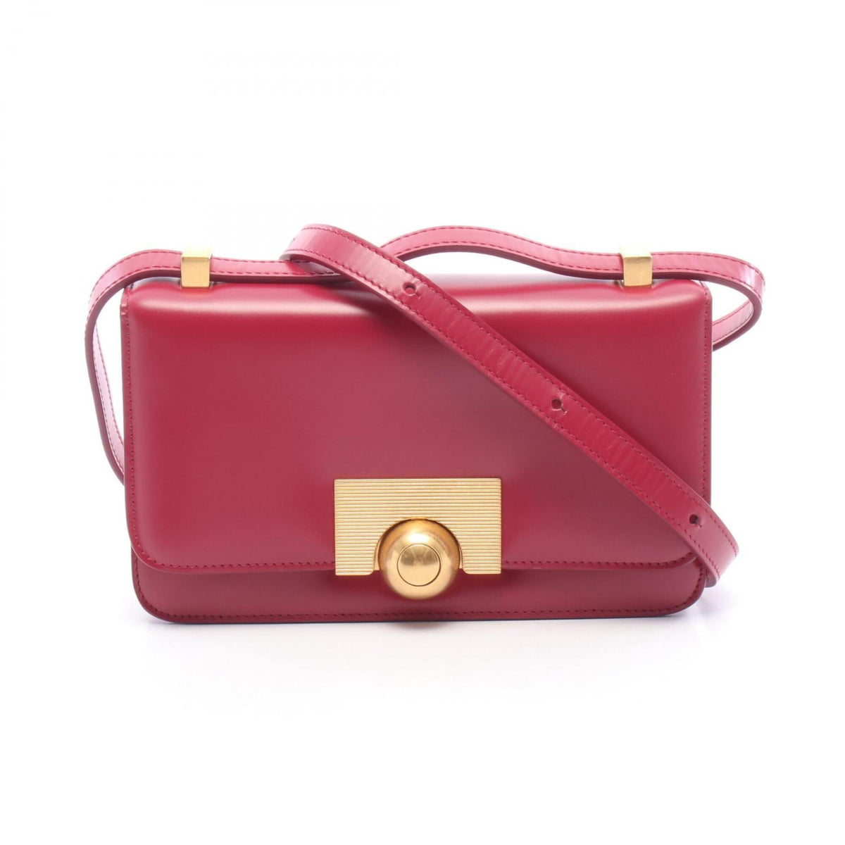 Bottega Veneta Bordeaux Leather Handbag Shoulder Bag (Pre-Owned)