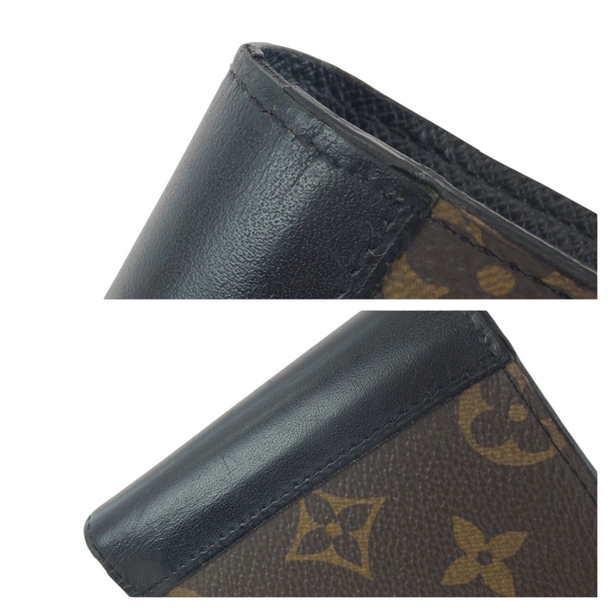 Louis Vuitton Black Brown Monogram Monogram Wallet (Bi-Fold) (Pre-Owned)