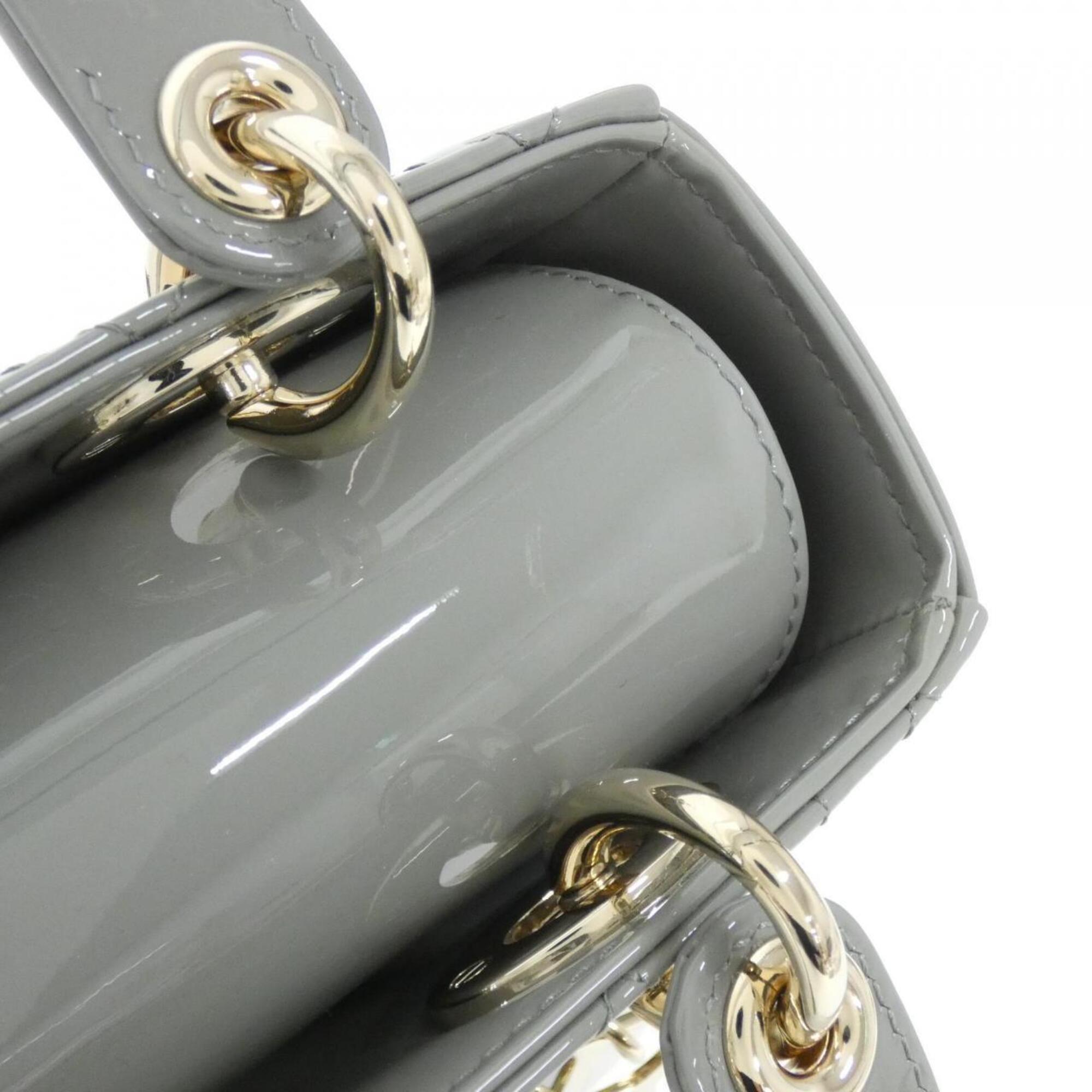Christian Dior Gray Leather Handbag (Pre-Owned)
