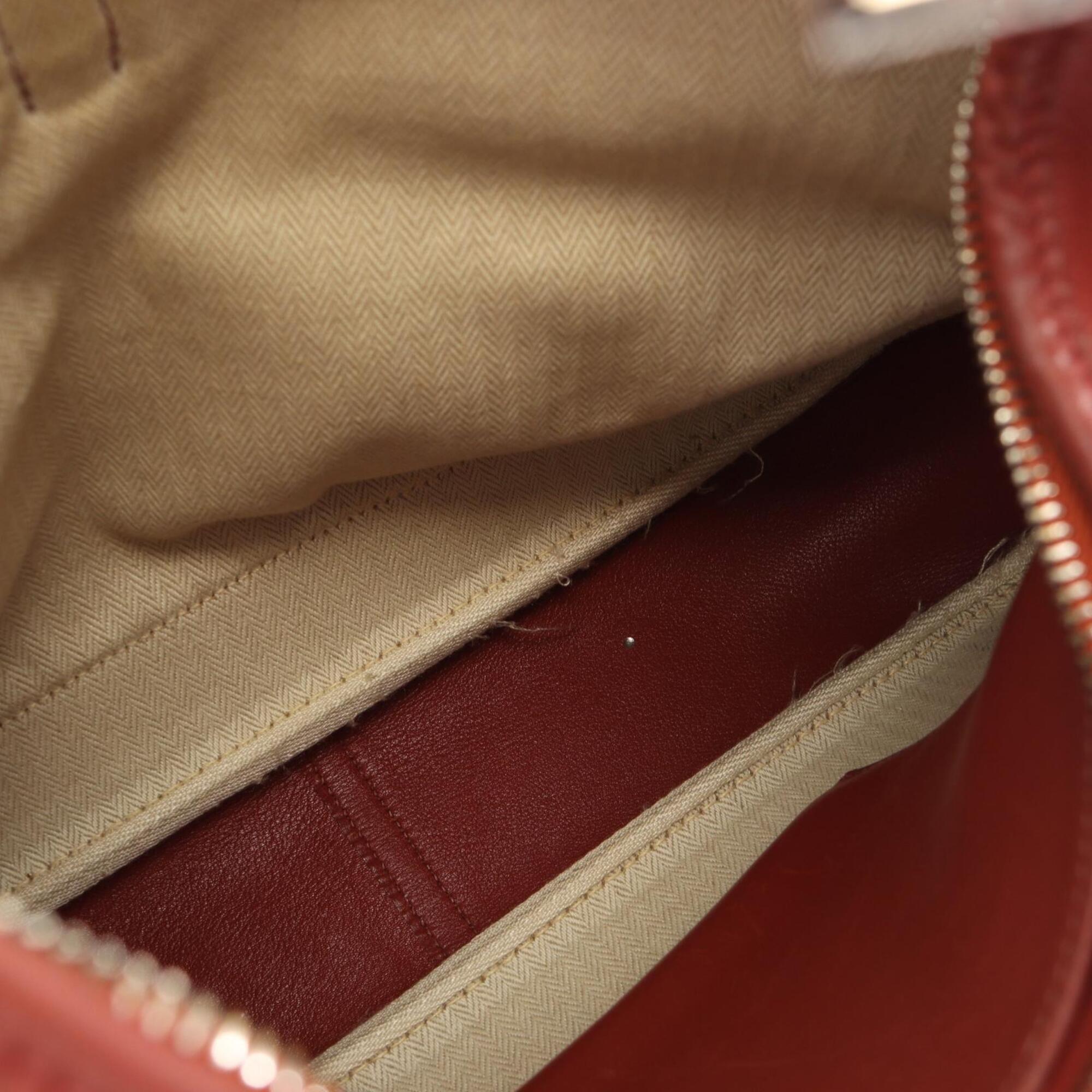 Hermes Bordeaux Rouge H Taurillon Clemence Leather Shoulder Bag (Pre-Owned)